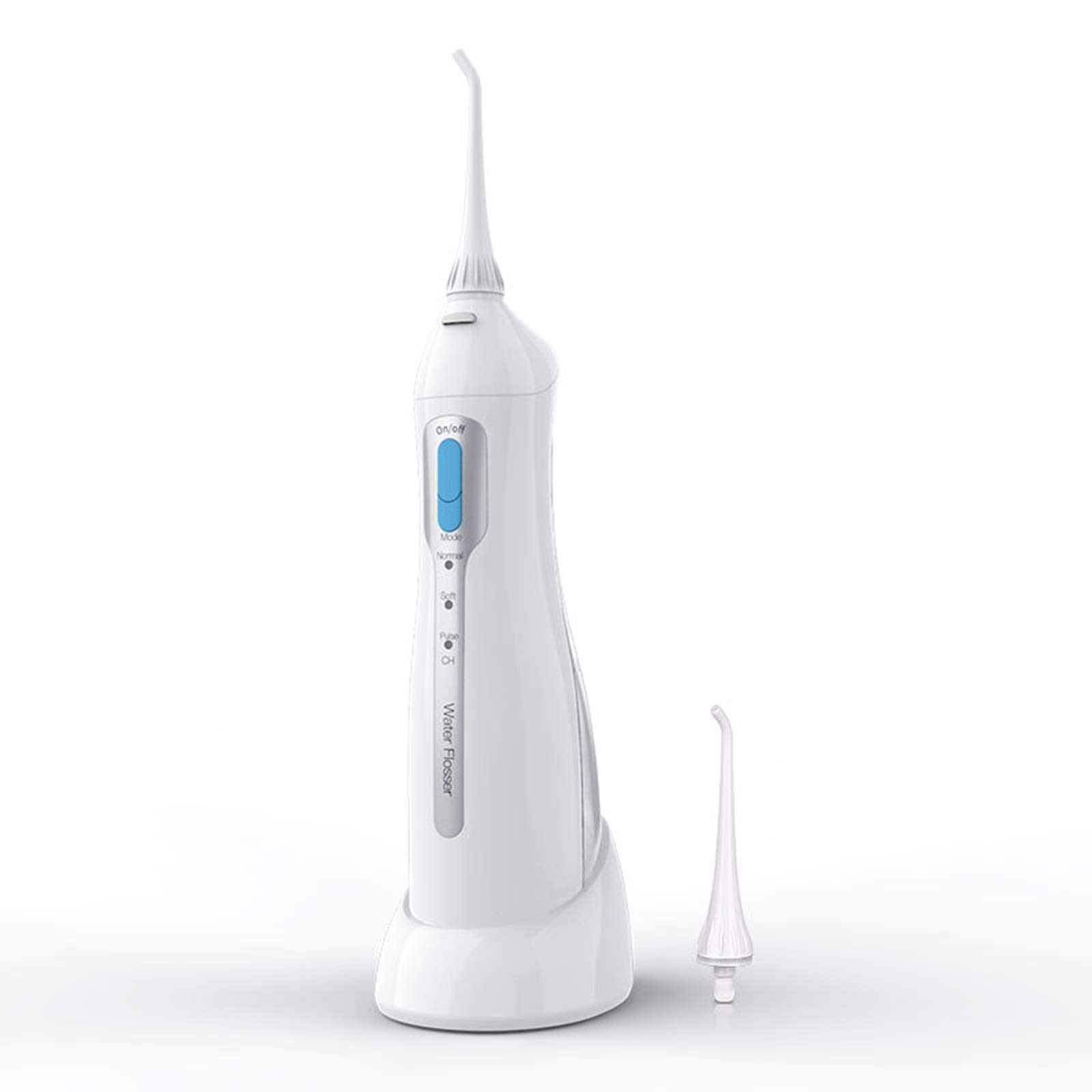 AWJK Cordless Water Flosser for Teeth Cleaning - 150ML Portable Oral Irrigator with 3 Modes & 2 Jet Tips, IPX7 Waterproof & USB Rechargeable - Perfect for Travel, Office & Home Dental Care (White)