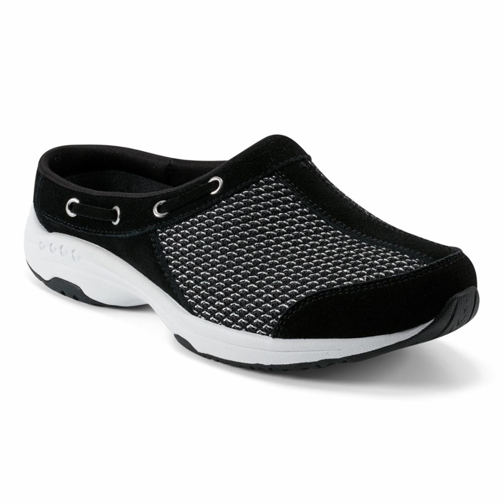 Easy Spirit Women's Travelpro Black Slip-On Walking Shoes - Comfortable & Lightweight for Travel, Work & Everyday Wear