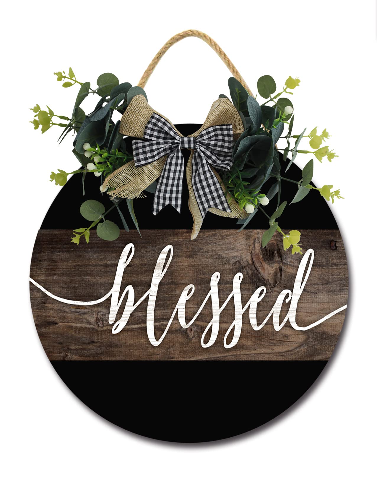 Blessed Rustic Wooden Wall Art Sign - 12x12 Inch Farmhouse Home Decor for Entryway, Bedroom & Living Room - Perfect for Farmhouse, Cottage & Rustic Style Interiors