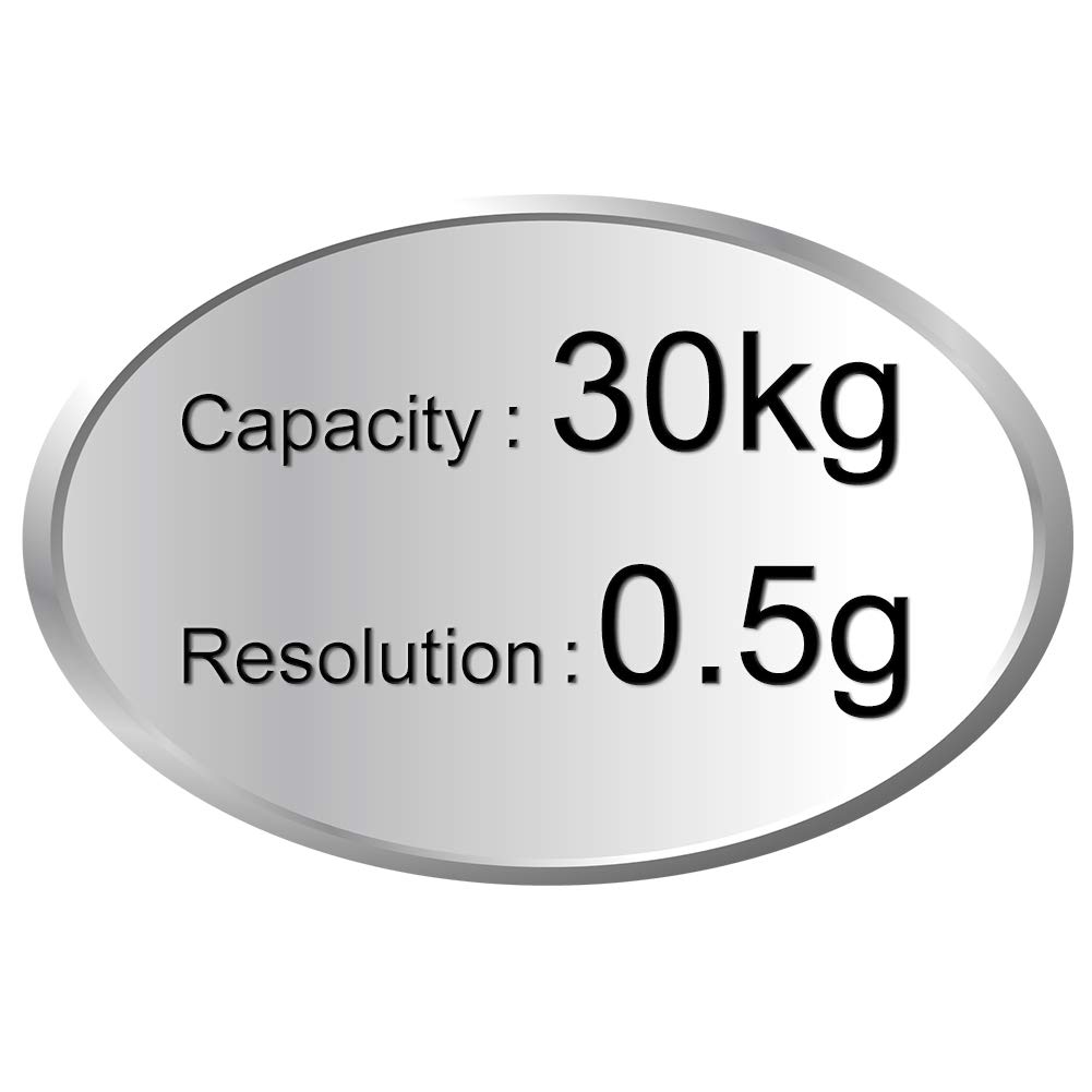High Precision Industrial Counting Scale - 30kg/66lb Capacity, 0.5g/0.0011lb Accuracy with RS232 Port for Computer/Printer Connection | Digital Lab Scale for Jewelry, Pharmacy, Warehouse & Manufacturing