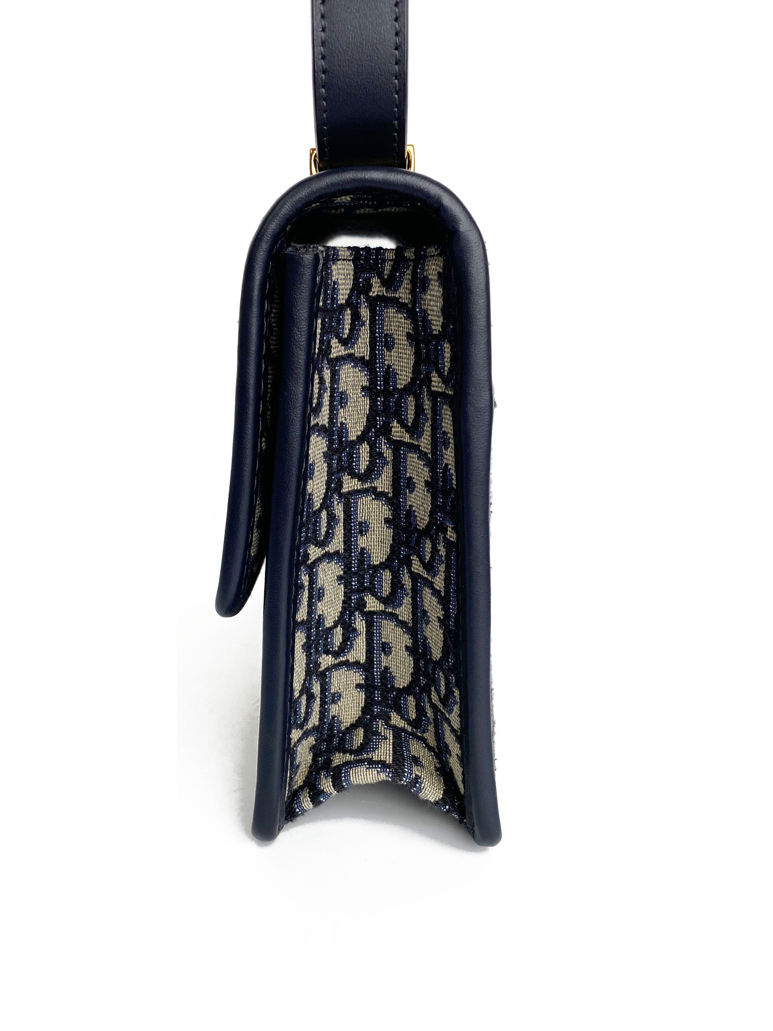Dior Blue Oblique Jacquard 30 Montaigne Bag - Luxury Designer Handbag for Women | Perfect for Work, Travel & Special Occasions