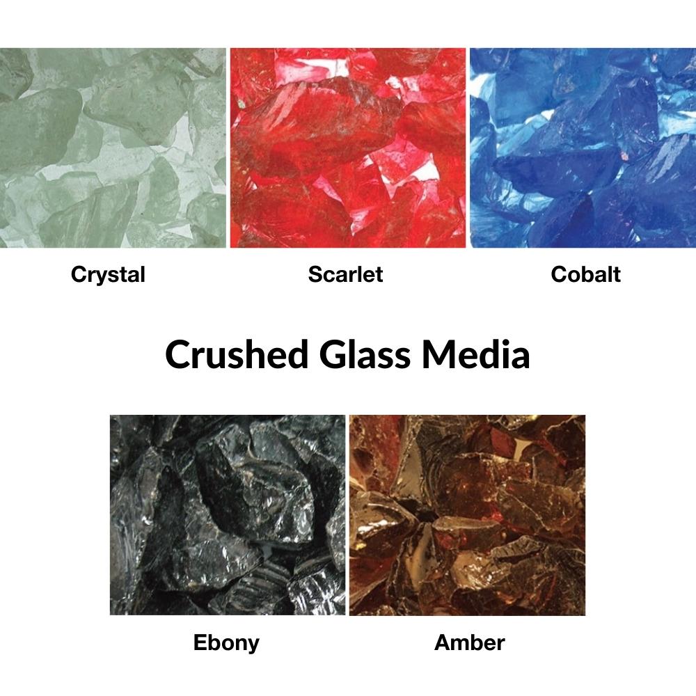 Premium Crushed Glass Fireplace Media - Reflective & Durable for Gas Fire Pits & Indoor Fireplaces - Perfect for Home Decor & Outdoor Entertaining