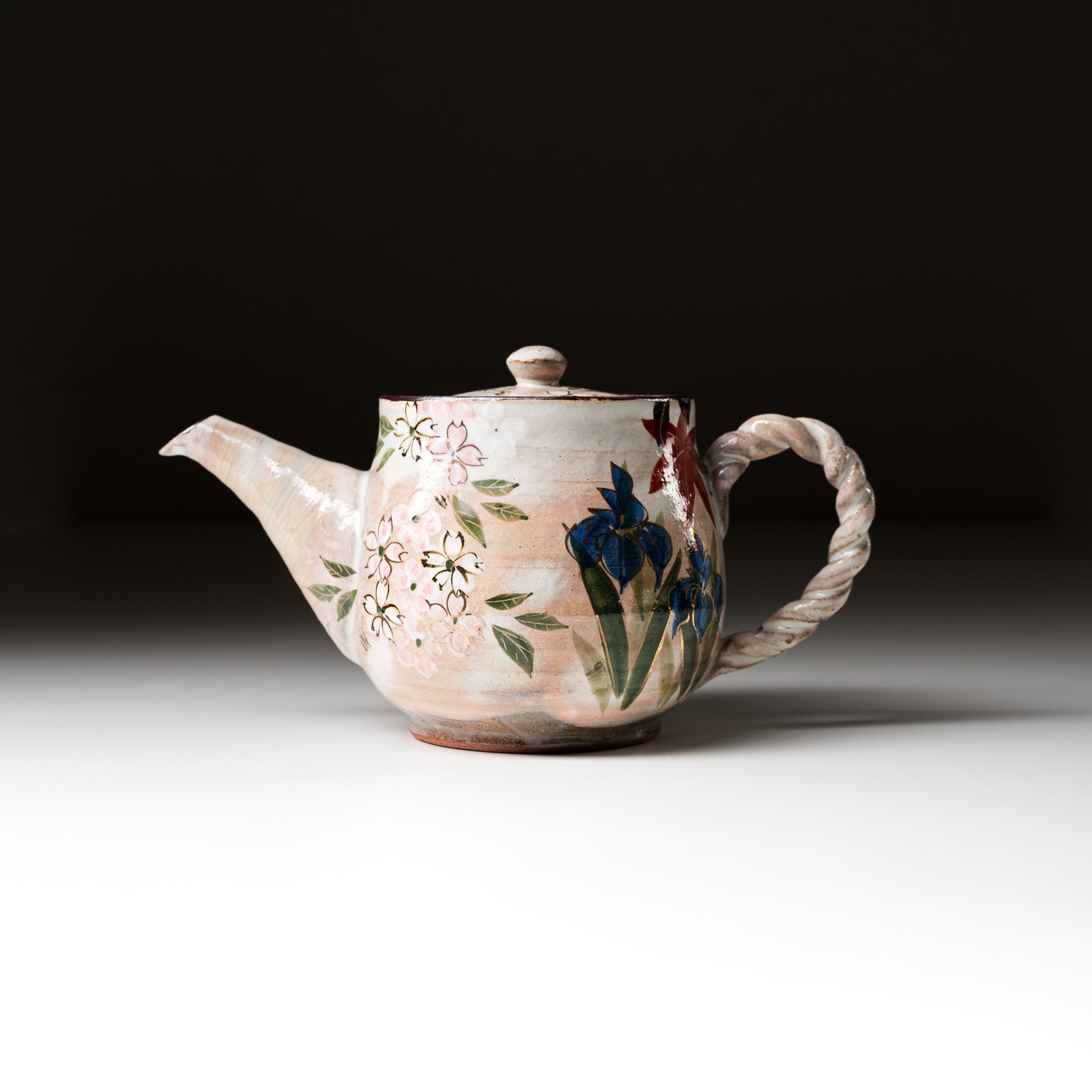 Handmade Kyoto Kiyomizu Ware Japanese Teapot - Traditional Ceramic Tea Pot for Matcha, Sencha & Green Tea - Perfect for Tea Ceremonies & Home Use
