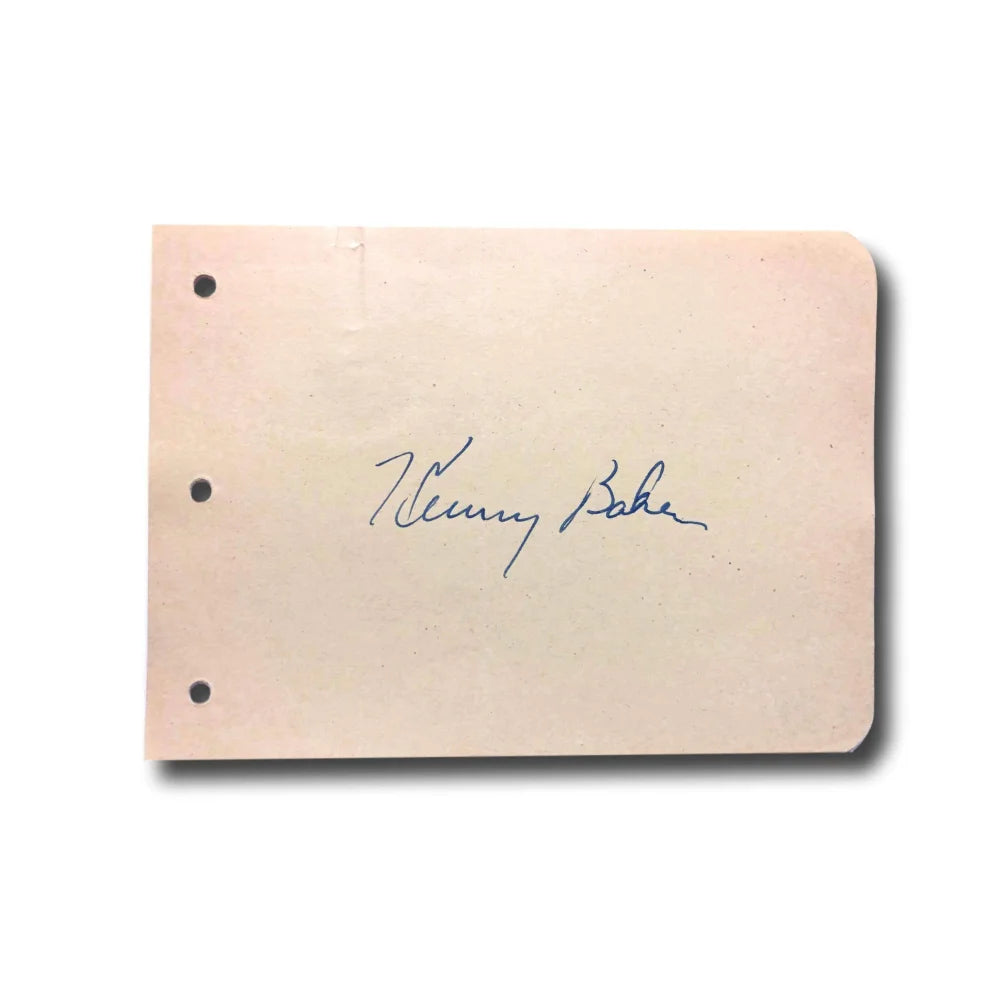 Kenny Baker Hand Signed Album Page Cut with JSA COA - Authentic Kenneth Jack Benny Autograph - Perfect for Collectors, Fans & Memorabilia Displays
