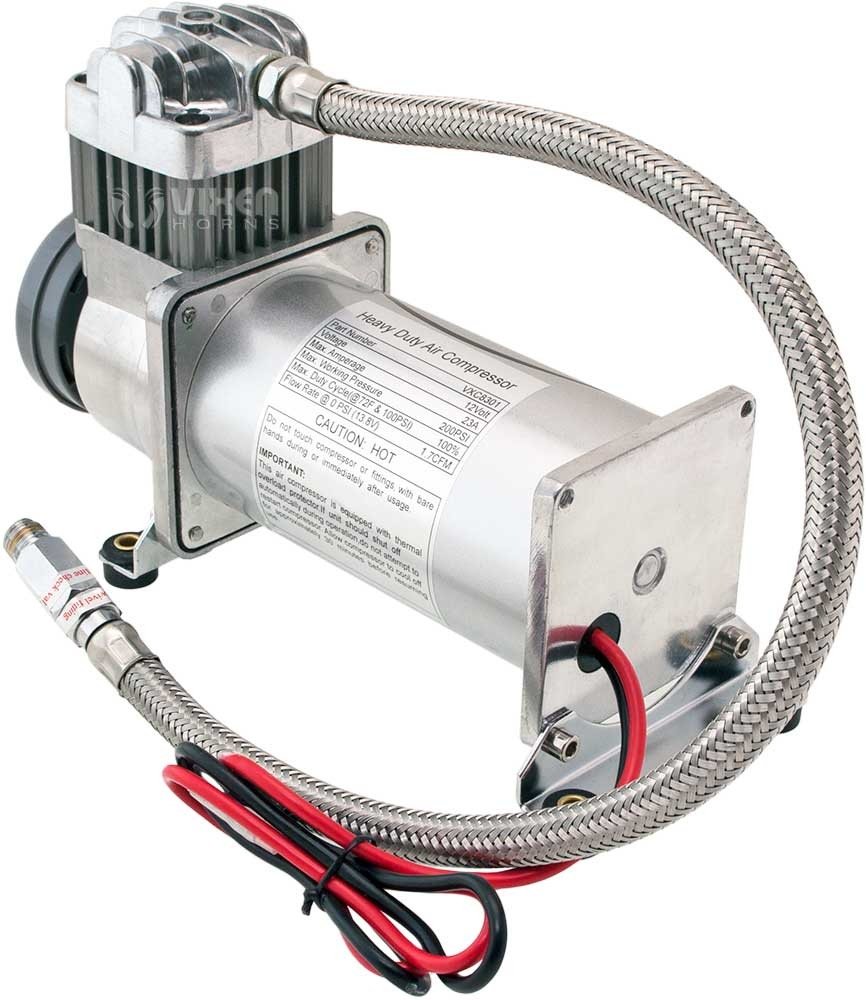 12V 1.5 Gallon Air Compressor with Tank - 150 PSI Onboard Air System for Train Horns & Tire Inflation | Vixen Horns VXO8315 | Perfect for Trucks, Jeeps & Off-Road Vehicles
