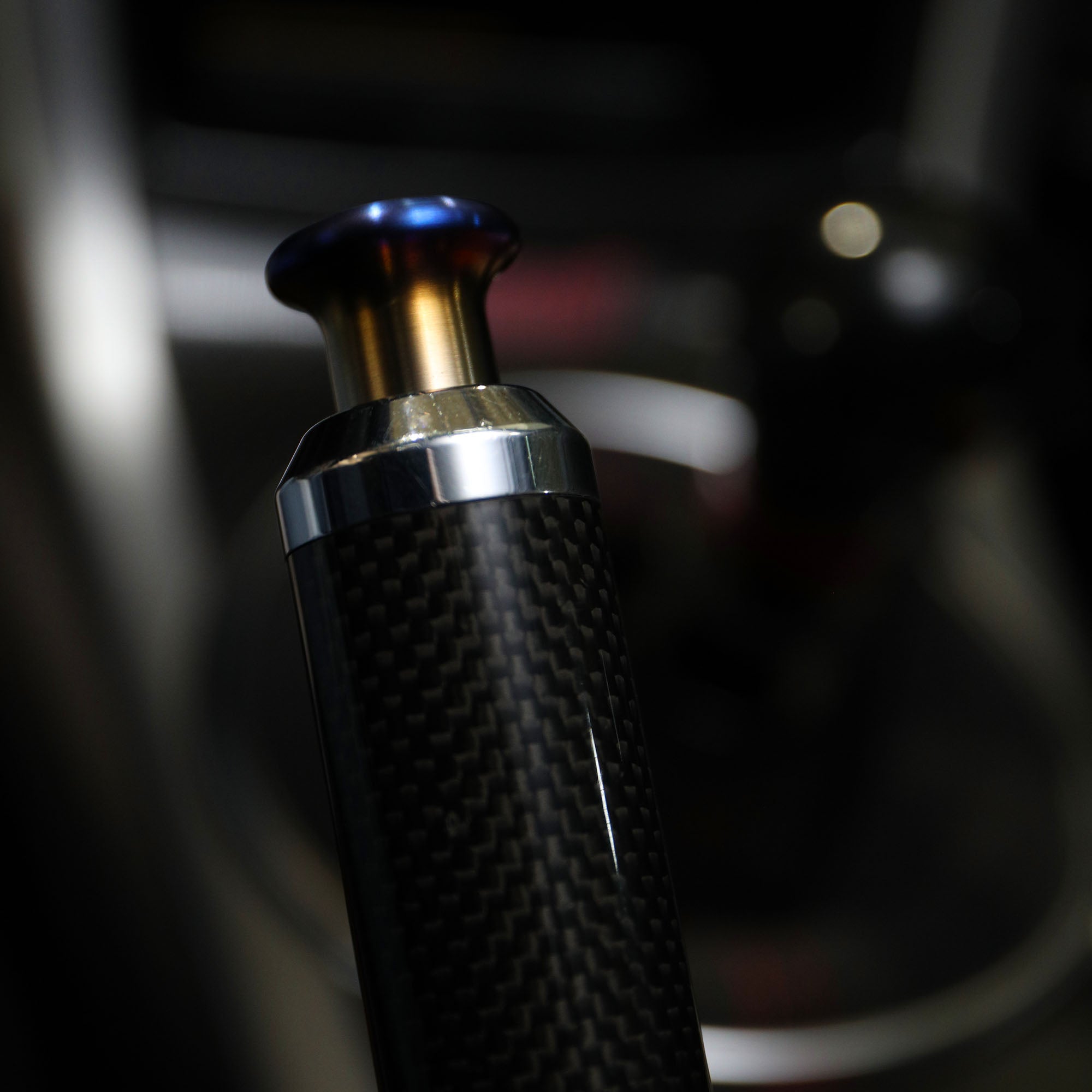 Mach V Titanium Parking Brake Button - High-Performance Car Accessory for Enhanced Safety & Style | Perfect for Racing, Drifting & Custom Builds