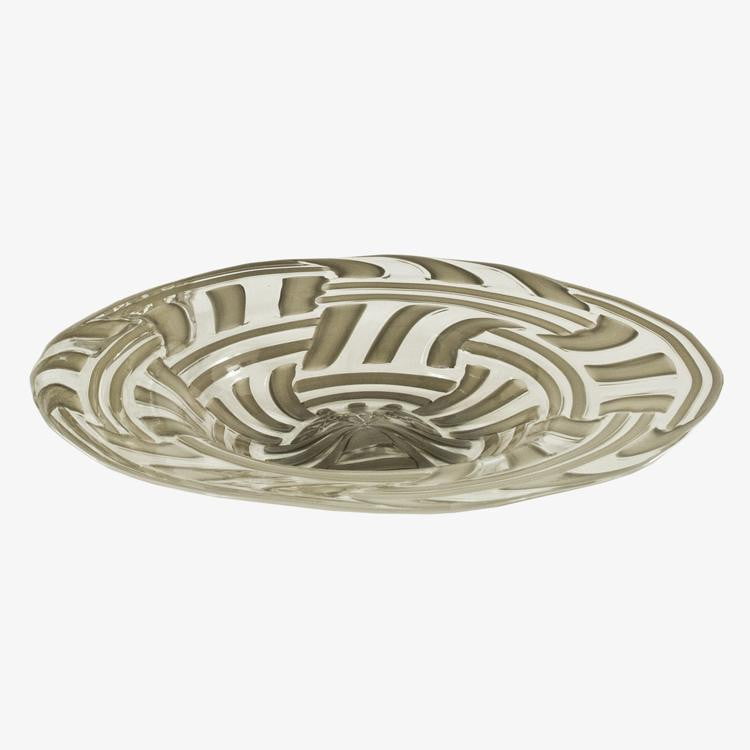 Intarsio Clear & Ivory Tray – Elegant Serving Tray for Dining, Bathroom Decor, and Home Organization | Perfect for Entertaining Guests