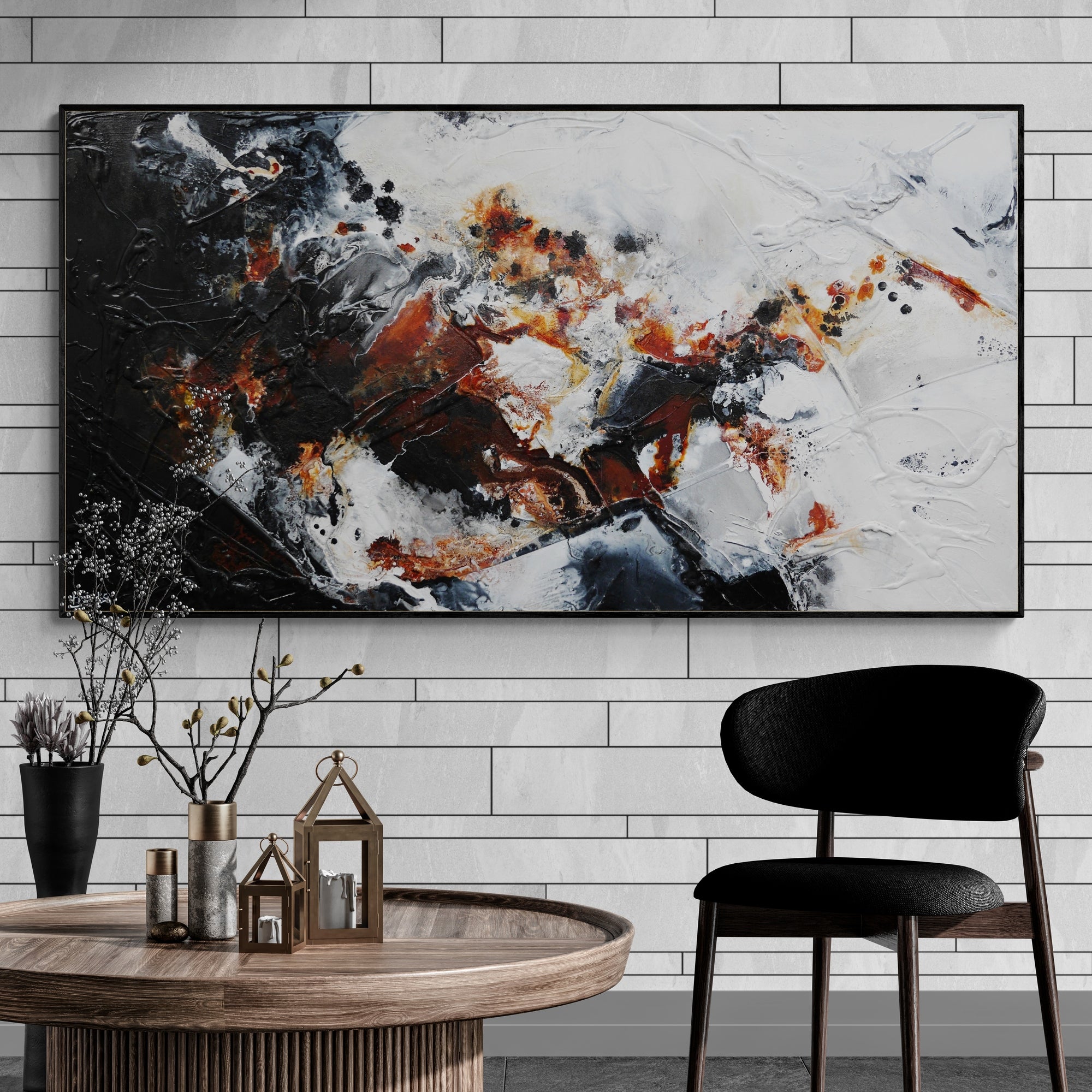 Roxide 190cm x 100cm Textured Abstract Canvas Wall Art - Modern Large Painting for Living Room, Bedroom & Office Decor