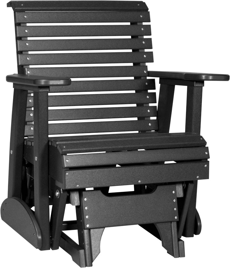 LuxCraft 2-Foot Plain Glider Rocking Chair - Comfortable Nursery Glider for Baby Room, Living Room & Bedroom Relaxation
