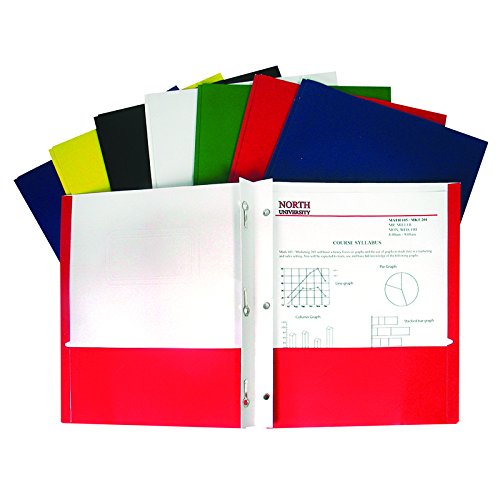 CLine Portfolio with Prongs - Assorted Office Supplies by C-Line Products Inc - Perfect for Organizing Documents, School Projects, and Work Presentations