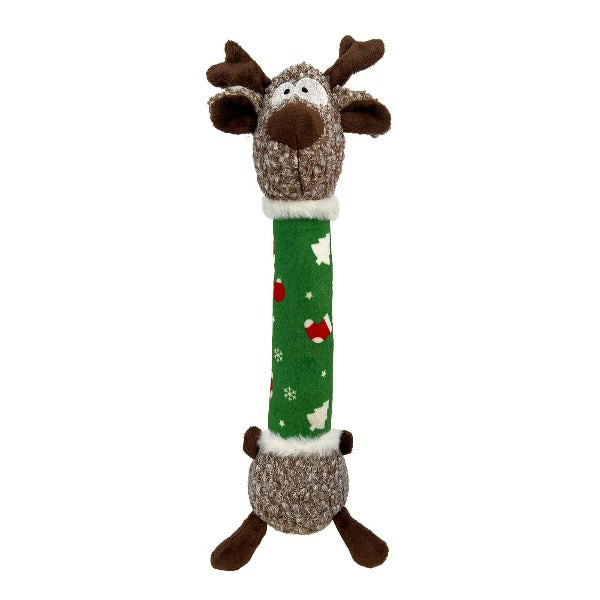 KONG Holiday Shakers Luvs Reindeer Dog Toy - Durable Chew Toy for Small & Medium Dogs - Perfect Christmas Gift for Pets - Fun Interactive Playtime Indoors & Outdoors