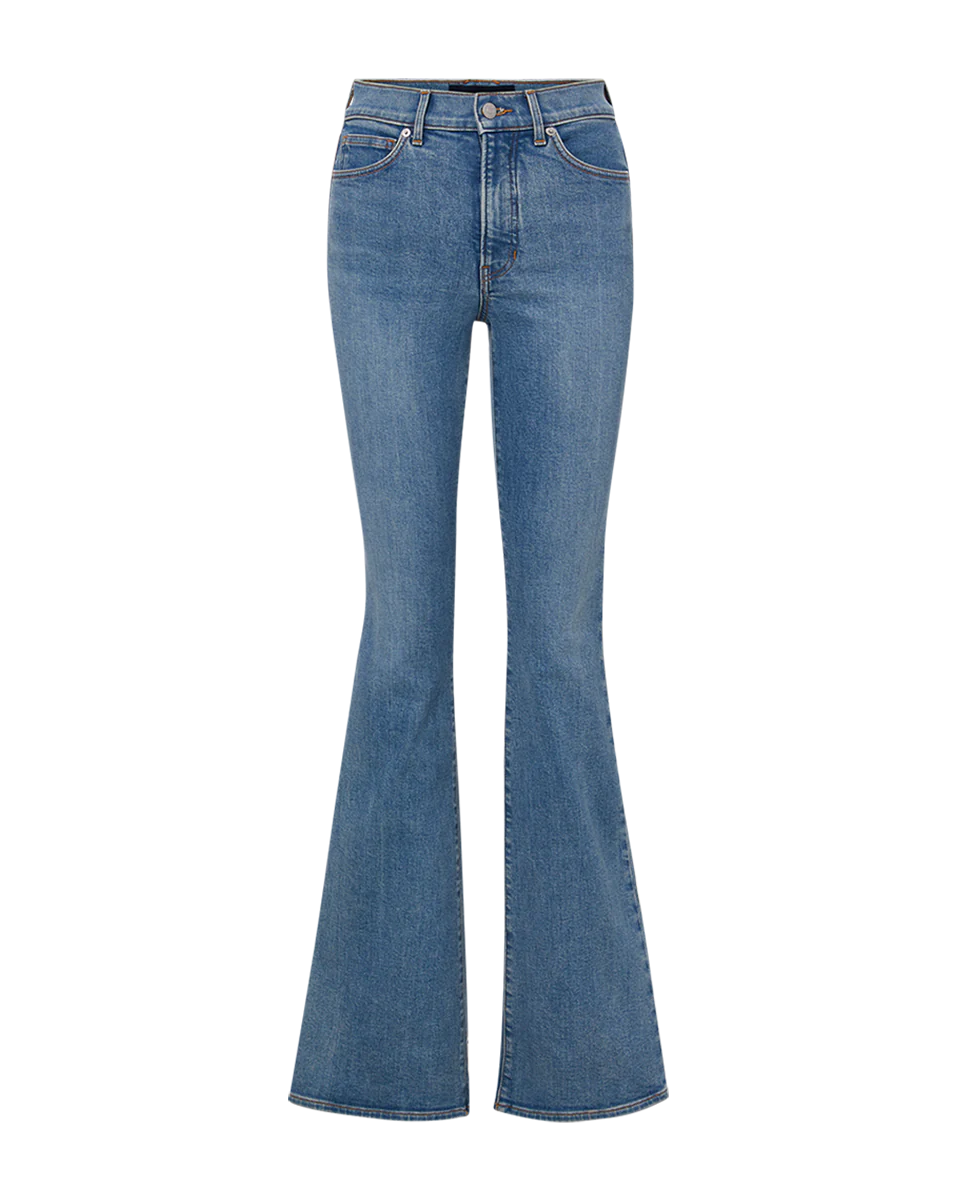 Beverly Skinny Flare Jeans for Women - High Waisted Stretch Denim Pants in Wanderer Dust | Perfect for Casual Outfits, Date Nights & Boho Style
