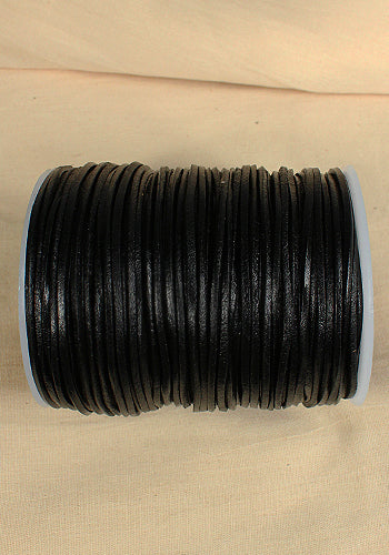 Black Leather Cord Square Creativa 2m x 2.8mm - Premium DIY Jewelry Making Supplies for Bracelets & Necklaces