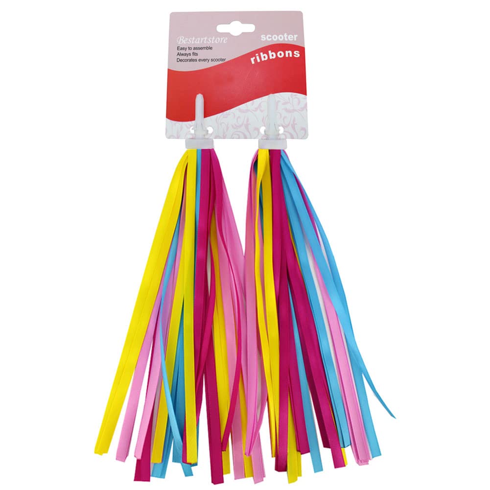 2Pcs Colorful Kid's Bicycle Handlebar Tassel Streamers - Fun Bike Accessories for Boys & Girls - Perfect for Birthday Gifts, Cycling Decorations and Outdoor Play