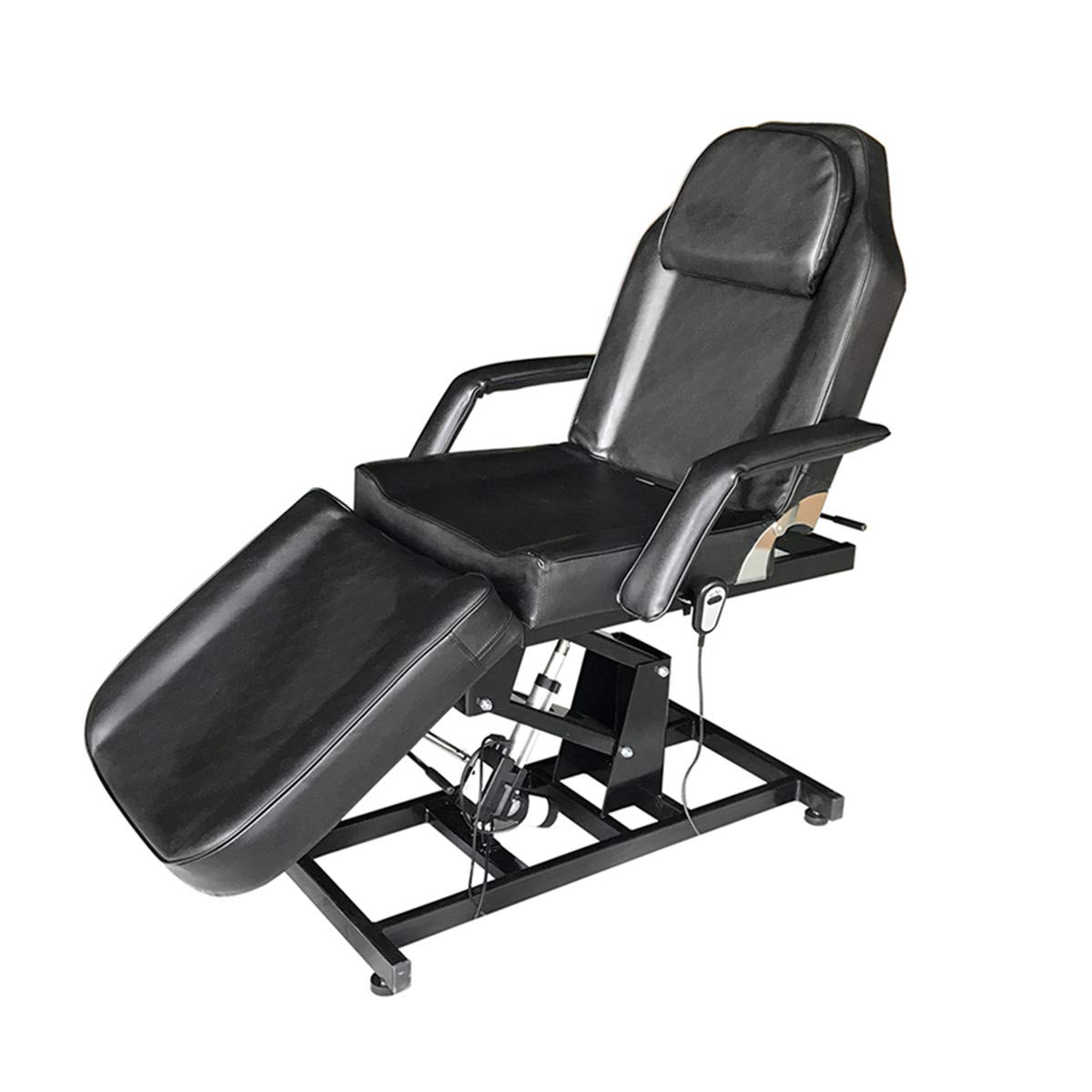 PALDIN 3-Section Adjustable Electric Massage Table - Professional Salon Recliner for Facial, Tattoo & SPA Treatments - Includes 2 Packages (White/Black) - Perfect for Beauty Clinics, Home Massage & Relaxation Therapy