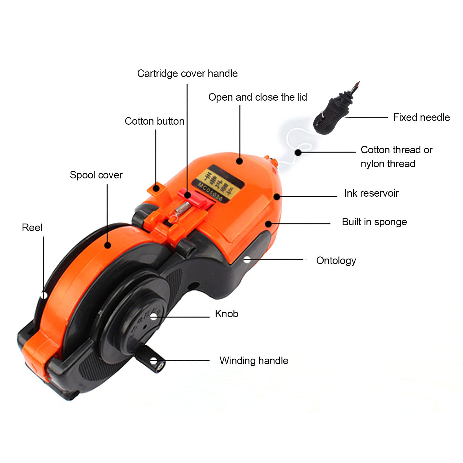 Haofy Chalk Line Tool - Automatic & Manual Chalk Marker for Woodworking, Plumbing, Construction | Durable Mini Ink Line Marker with Long Length for Precise Marking | Perfect for DIY Projects, Home Renovation, and Professional Use