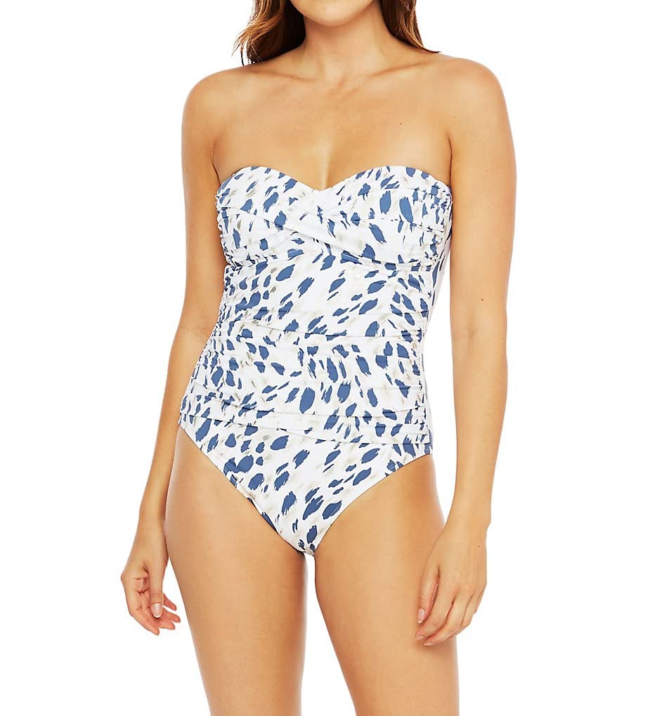 La Blanca Women's Bandeau One Piece Swimsuit - Sexy Solid Color Bathing Suit for Beach & Pool - Perfect for Vacation, Swimwear and Summer Fashion