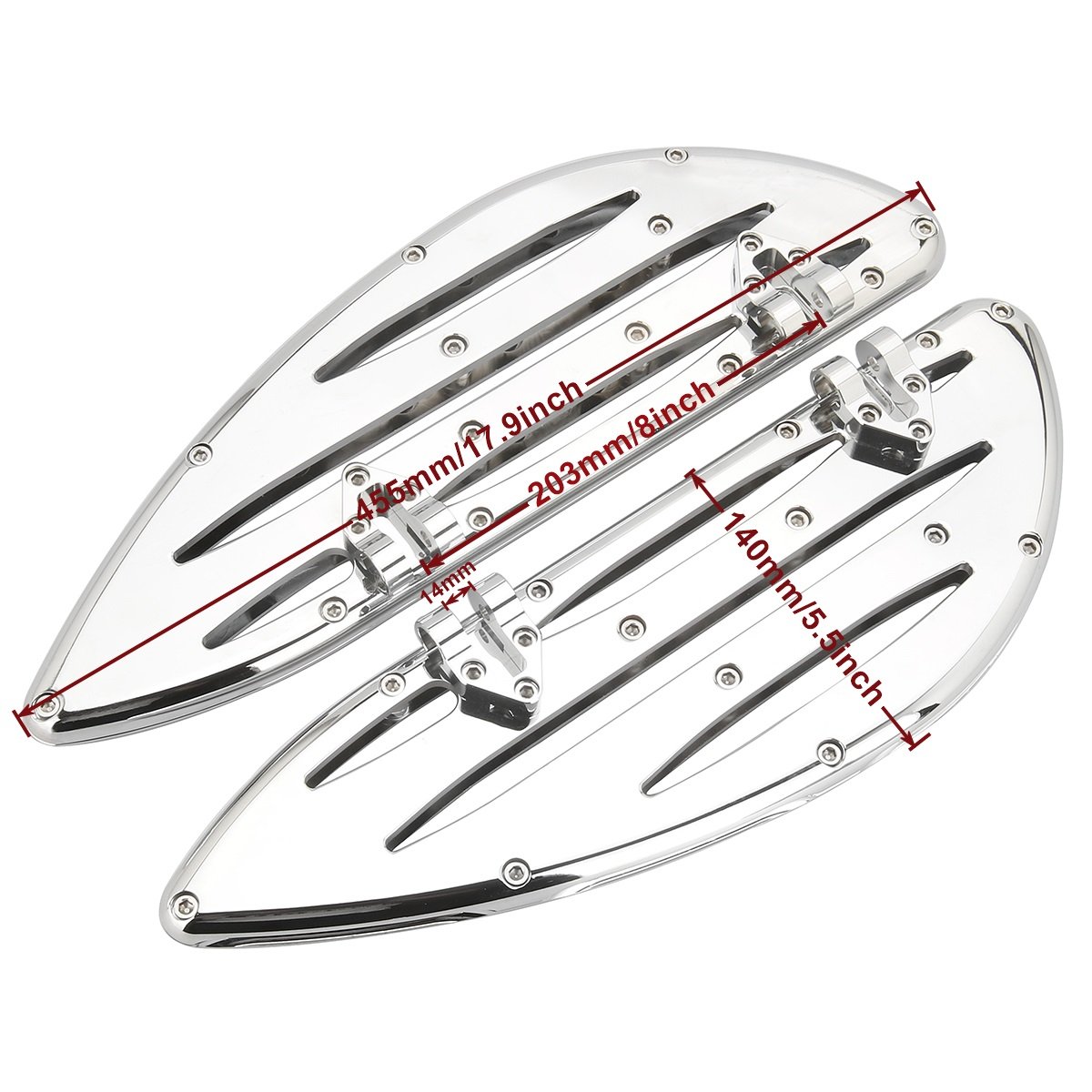 Chrome Floorboards for Harley Davidson Street Glide FLHX & Road Glide Special FLTRXS 2008-2013 - Shift Lever & Passenger Footboards for Enhanced Riding Comfort on Long Road Trips