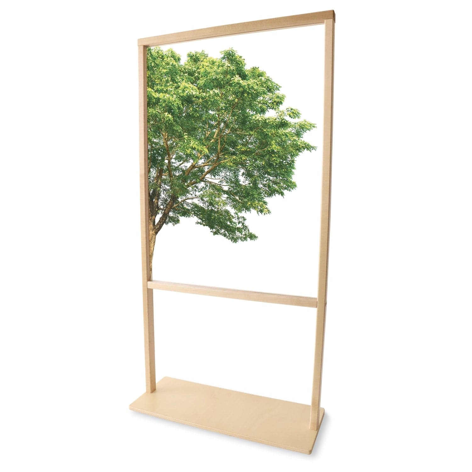 Nature View Floor Standing Partition 25W - Privacy Screen Divider with Natural Design for Office, Home, and Event Spaces - Perfect for Workspaces, Living Rooms, and Conference Areas