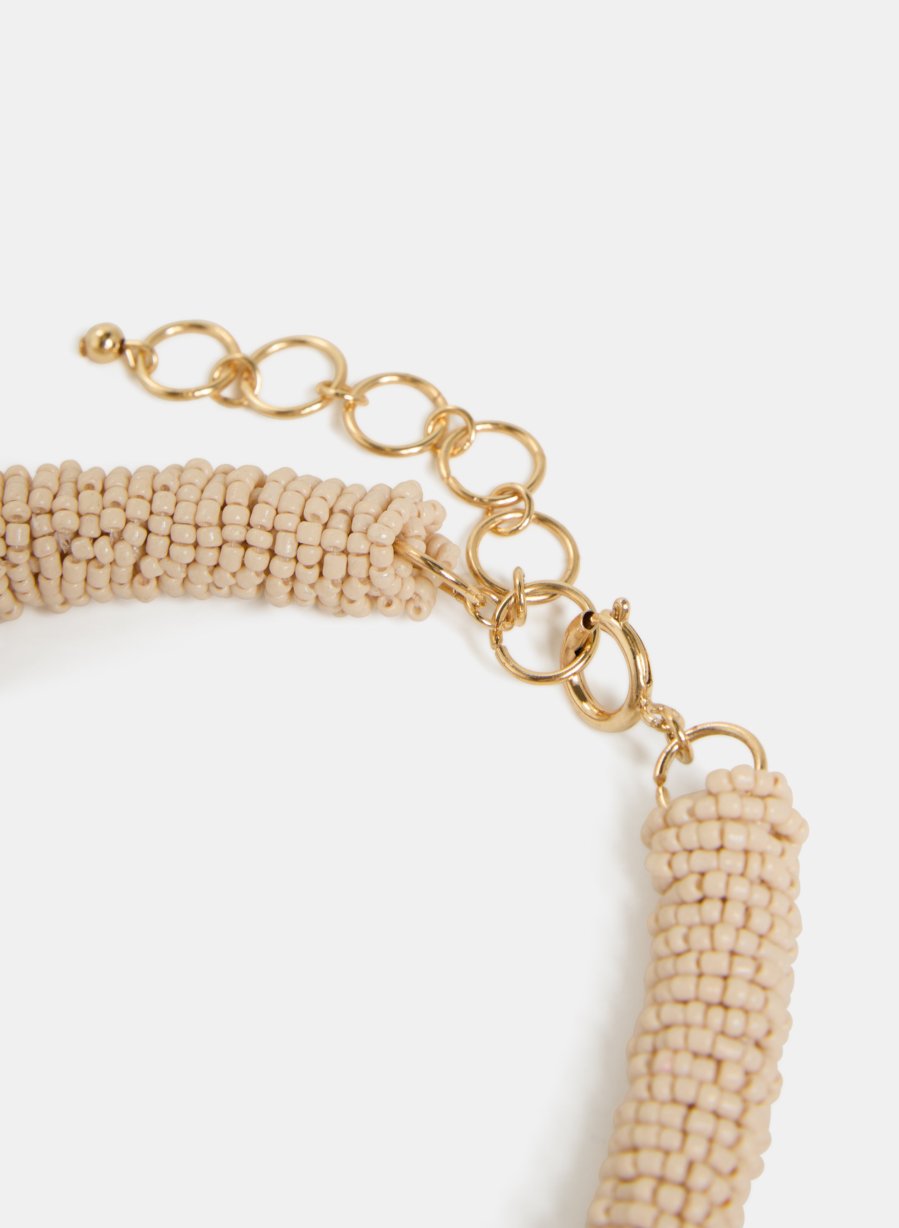 Natural Beige Beaded Necklace by Melanie Lyne | Elegant Boho Jewelry for Women | Perfect for Casual Wear, Parties & Gifts (Model 7010873 3721 140)