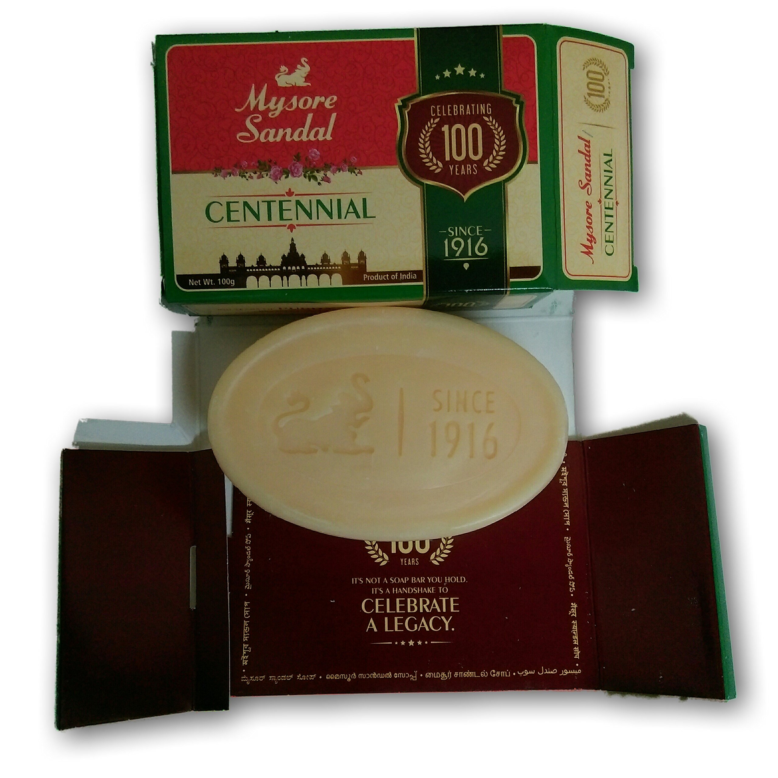 Mysore Sandalwood Oil Soap Centenary Limited Edition - 2 Pack (Sandalwood) | Luxurious Ayurvedic Bath Bar for Skin Care & Aromatherapy