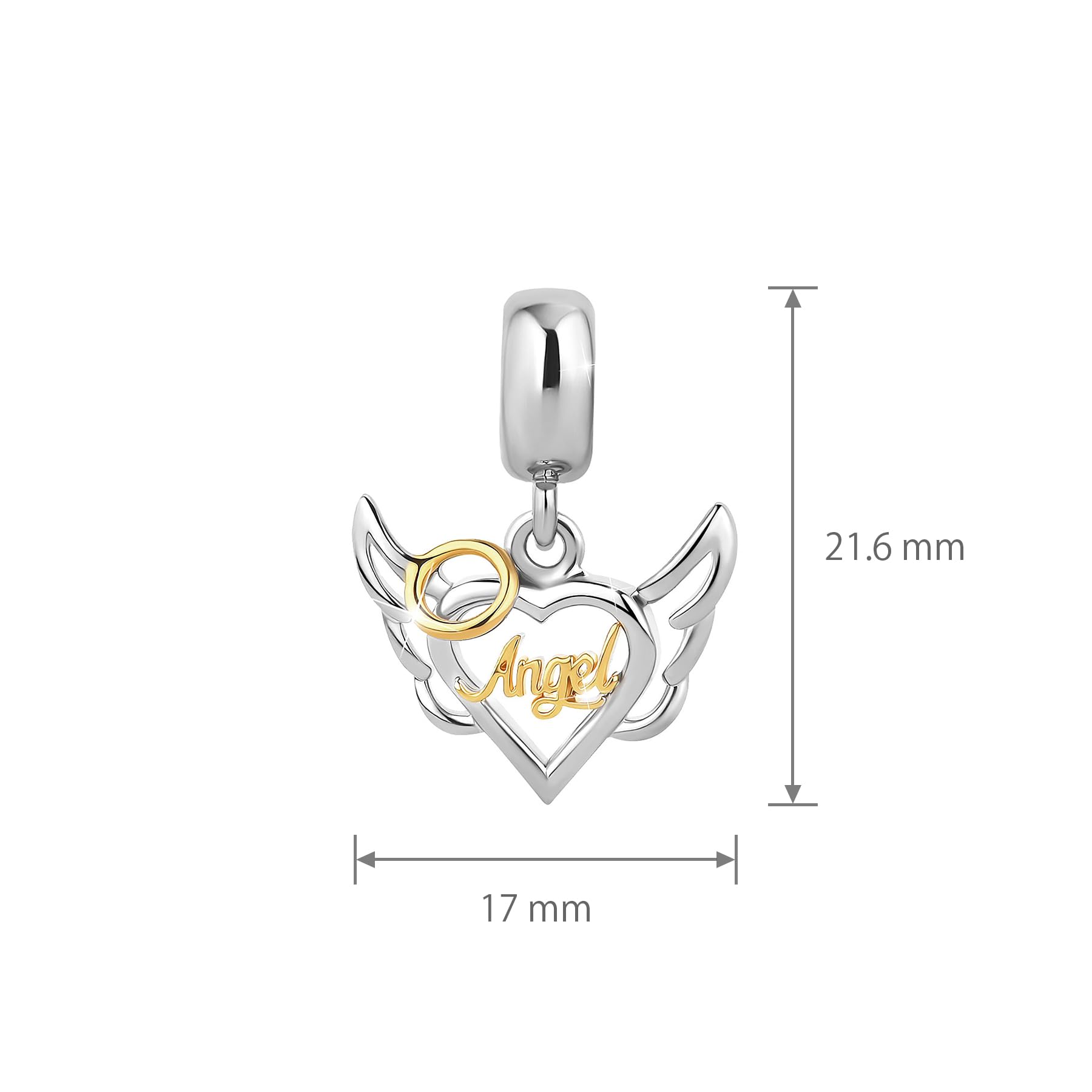 Guardian Angel Charm Pendant for Pandora Bracelets - Dangle Charm for Women, Gift for Birthday, Christmas & Special Occasions | Perfect for Jewelry Making, DIY Crafts & Personalized Gifts