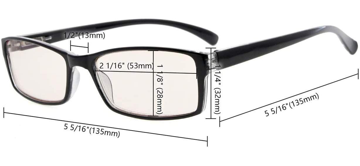 Blue Light Blocking Glasses for Women & Men - Fashionable Computer Reading Glasses with UV Protection - Reduce Eye Strain for Office Work, Gaming & Screen Time