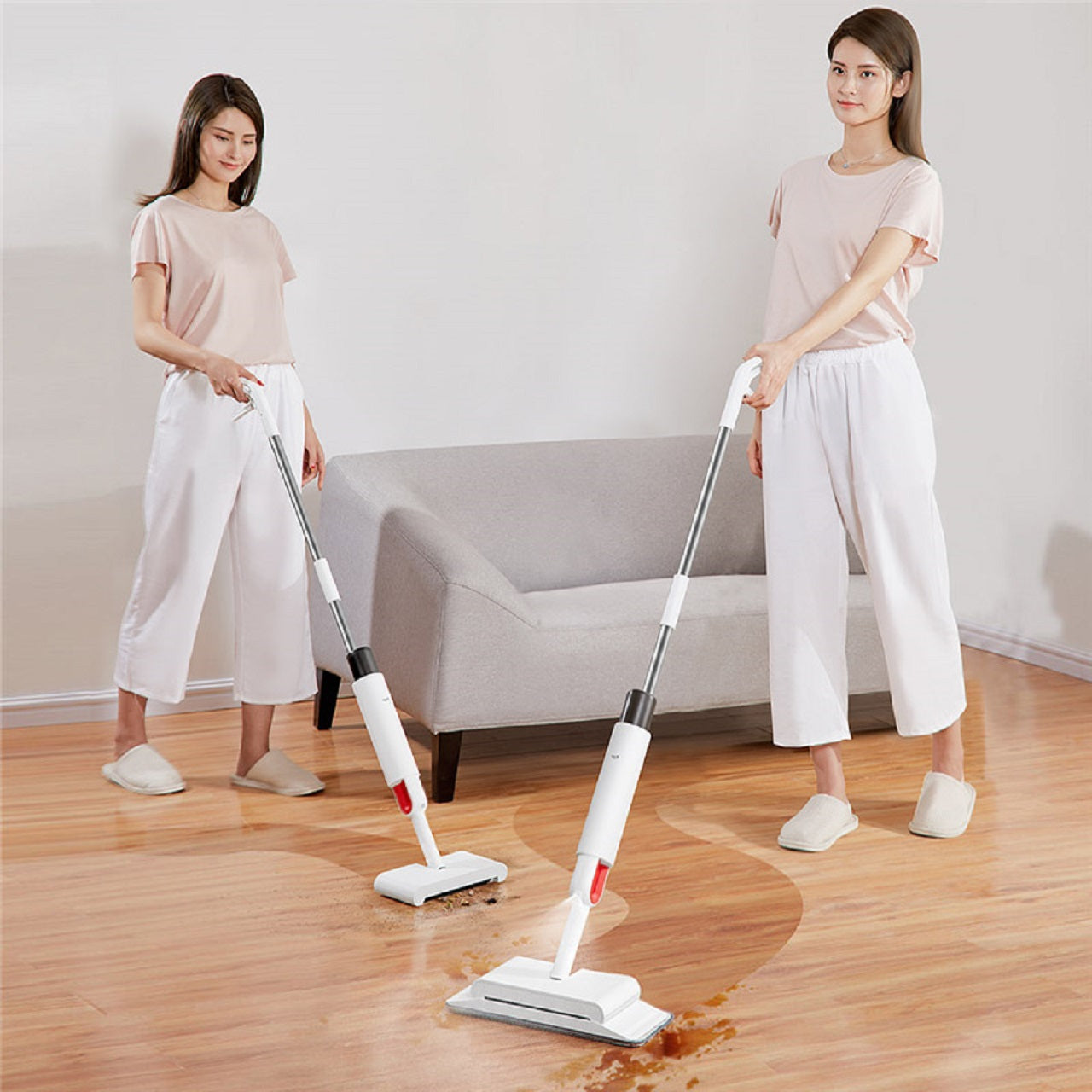 Deerma TB900 2-in-1 Sweeping and Mopping Mop with Water Spray - Perfect for Hardwood Floors, Tile & Laminate Cleaning