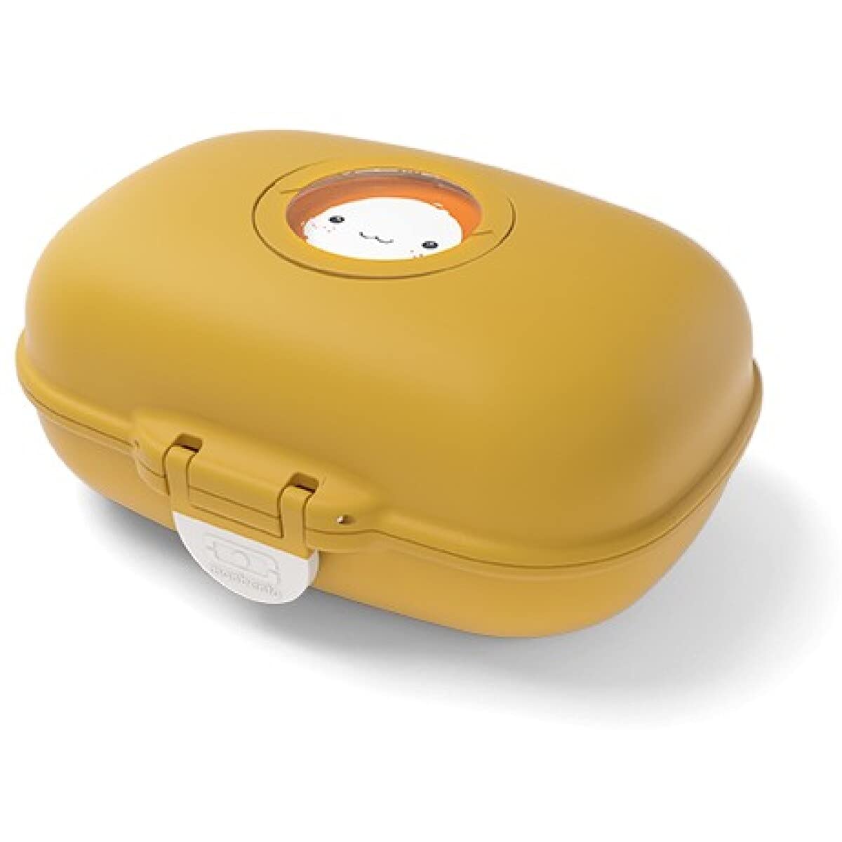 Monbento MB Gram Moutarde Snack Box for Kids - BPA Free Food Grade Safe Lunch Container - Perfect for School, Picnics & Travel - Yellow