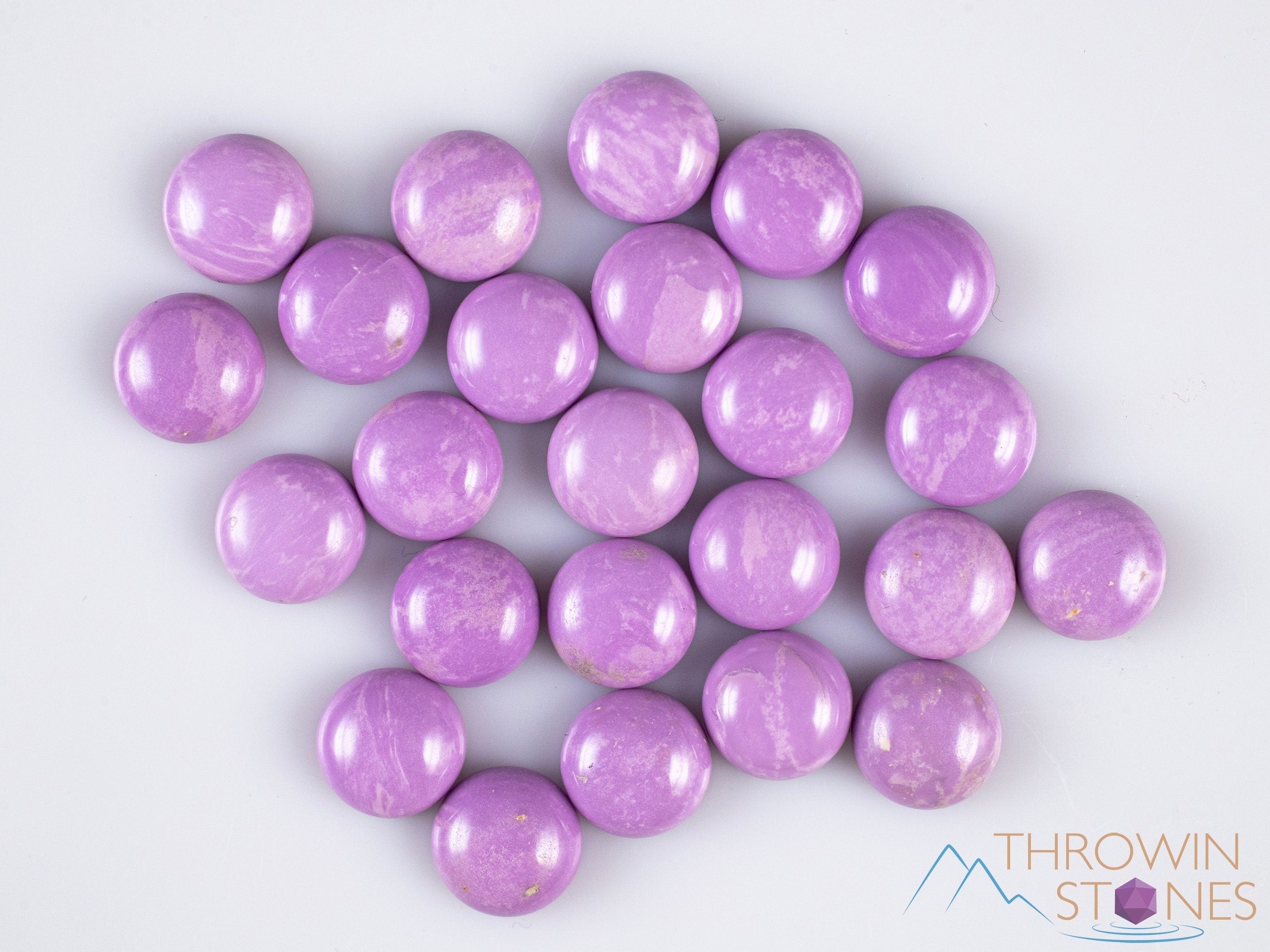 Natural Phosphosiderite Crystal Cabochons - Round Pair for Jewelry Making, Gemstone Collecting & Healing Crystals (E1980) | Perfect for DIY Crafts, Wire Wrapping & Spiritual Energy Work
