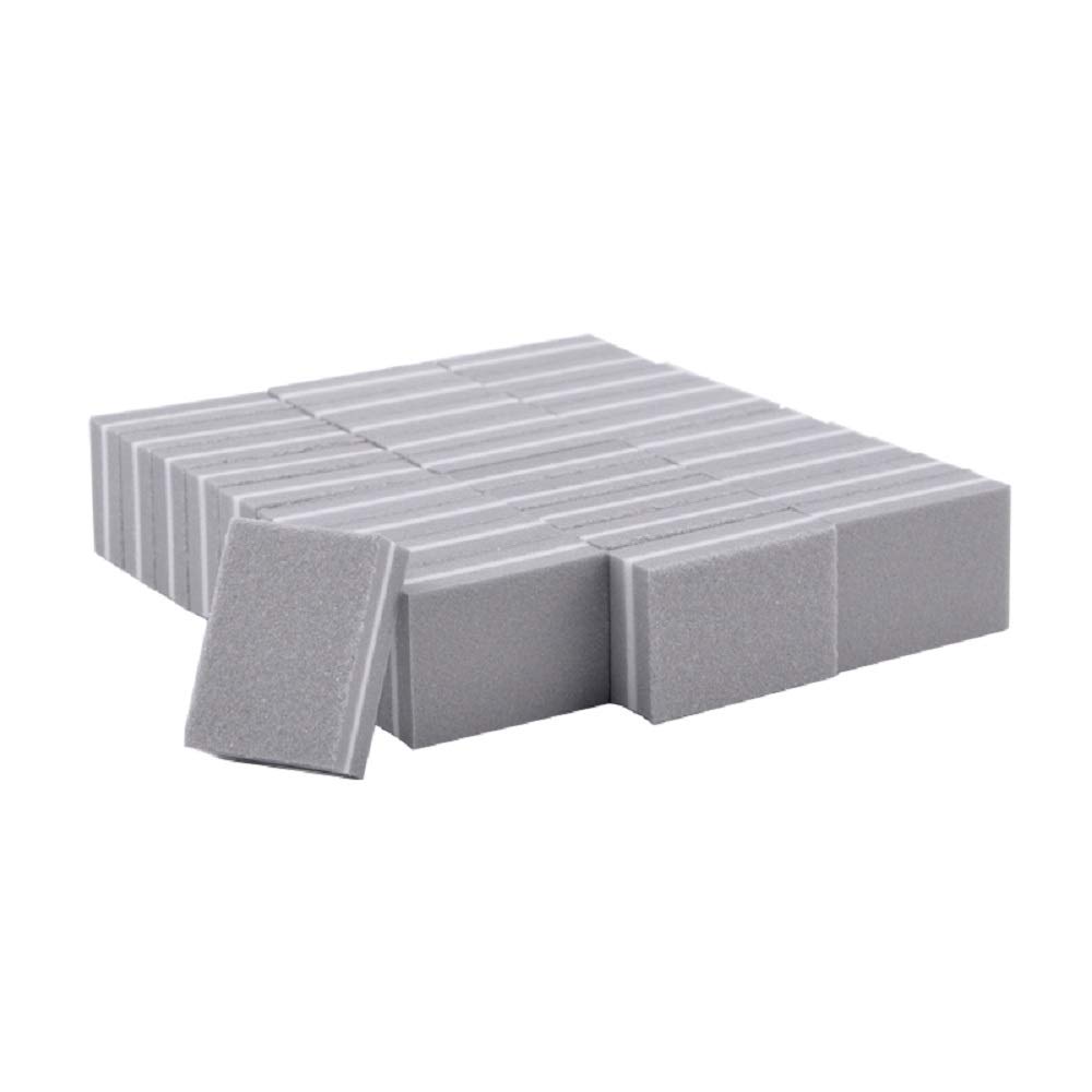 YIMART 20 Pcs Double-Sided Nail Buffer Blocks - Colorful Sponge Nail Polish Sanding Buffers & Manicure Files for Smooth, Shiny Nails (Gray) | Perfect for Home Nail Care, Salon Professionals & DIY Manicures