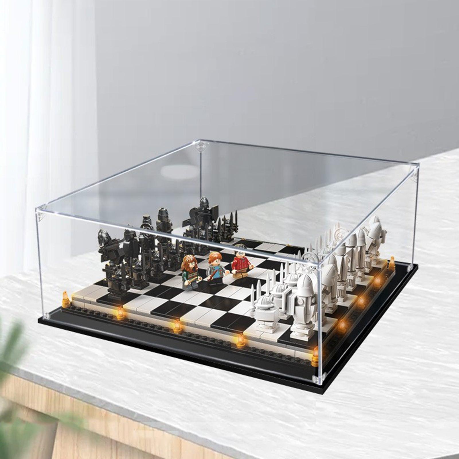 ICUANUTY Lego Harry Potter Hogwarts Wizard's Chess Set 76392 Display Case - Clear Protective Showcase for Collectible Building Blocks - Perfect for Home Decor, Office Display & Gift Presentation
