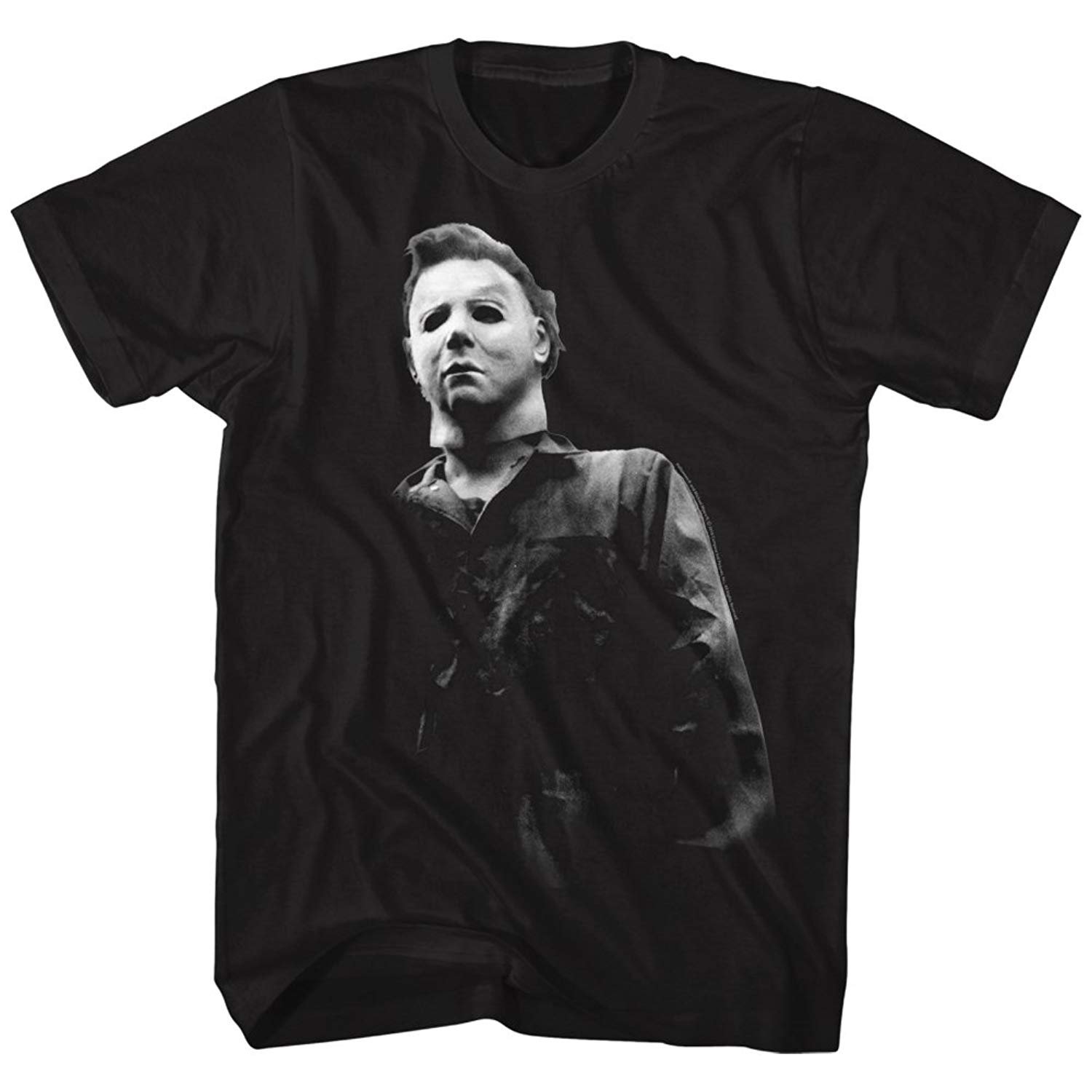 Halloween T-Shirt - Black & White Michael Myers Horror Movie T-Shirt for Men & Women - Perfect for Halloween Costumes, Horror Movie Nights & Scary Party Outfits