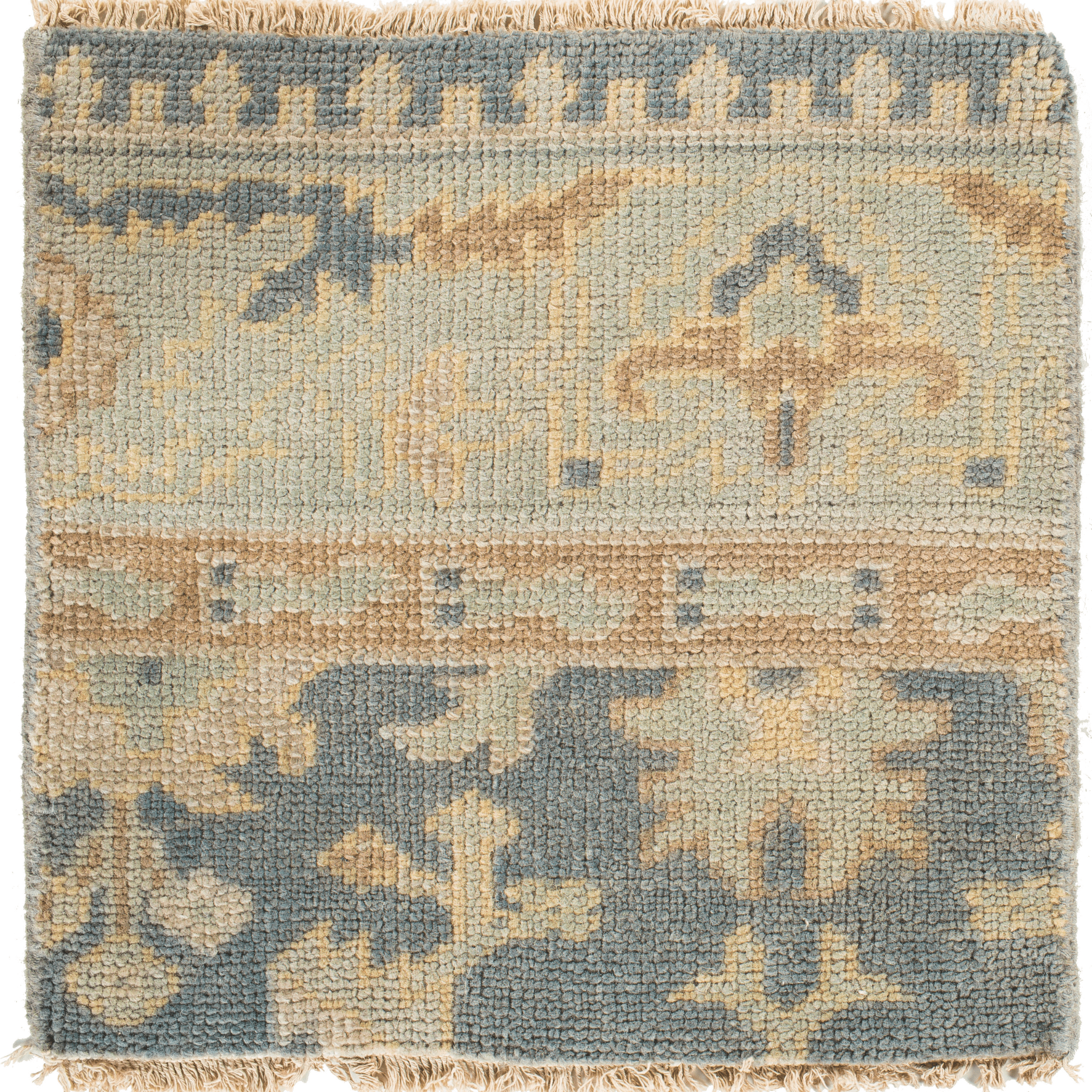 Hand Knotted Wool Area Rug in Cappadocia Grey & Seafoam - Multiple Size Options for Living Room, Bedroom & Office Decor