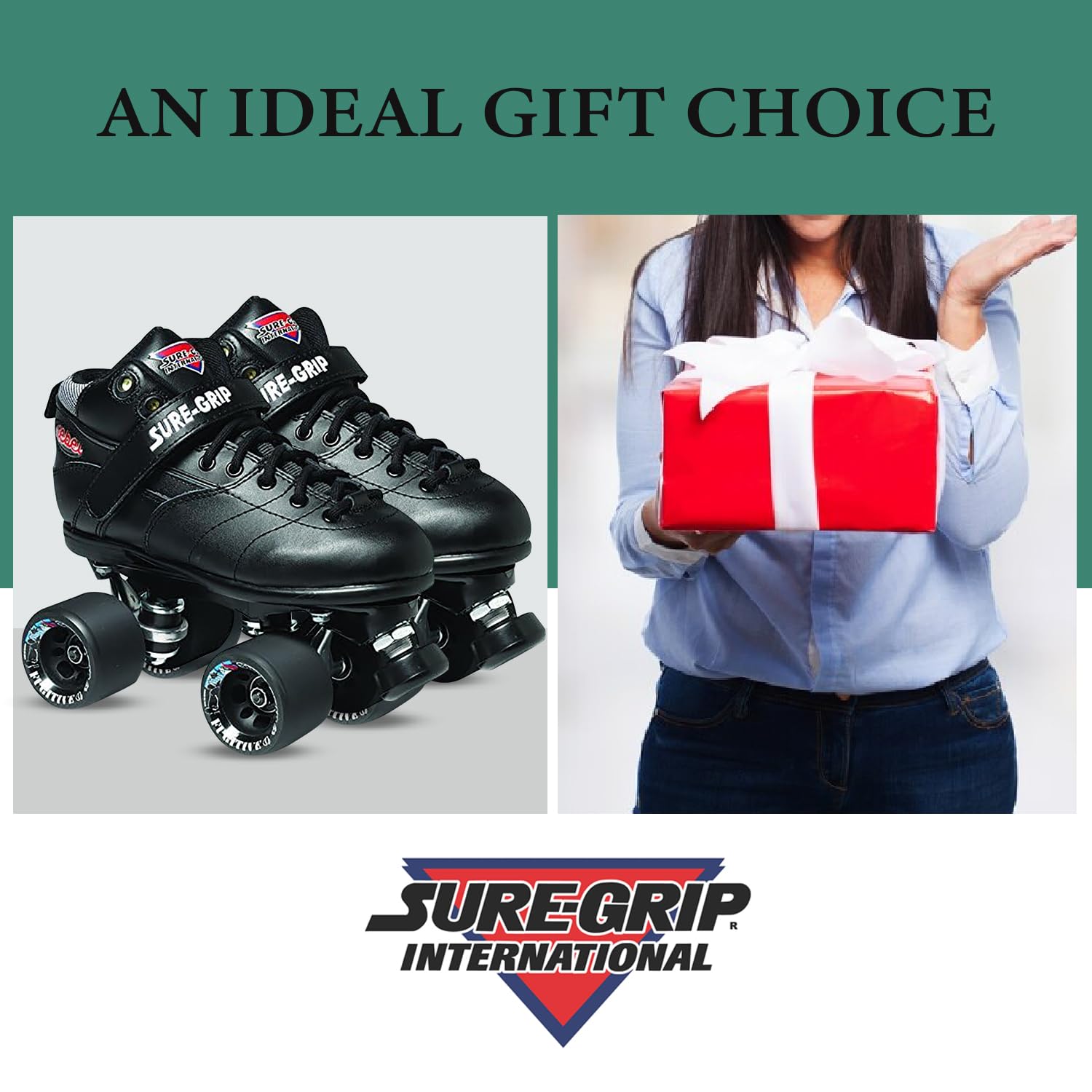 Sure-Grip Rebel Derby Roller Skates for Men & Women - 62mm Polyurethane Wheels for Smooth Ride - Super X Plate for Extended Support - Indoor & Outdoor Skating - Beginner Friendly Roller Skates - Perfect for Rink, Park, Street Skating and Derby Training