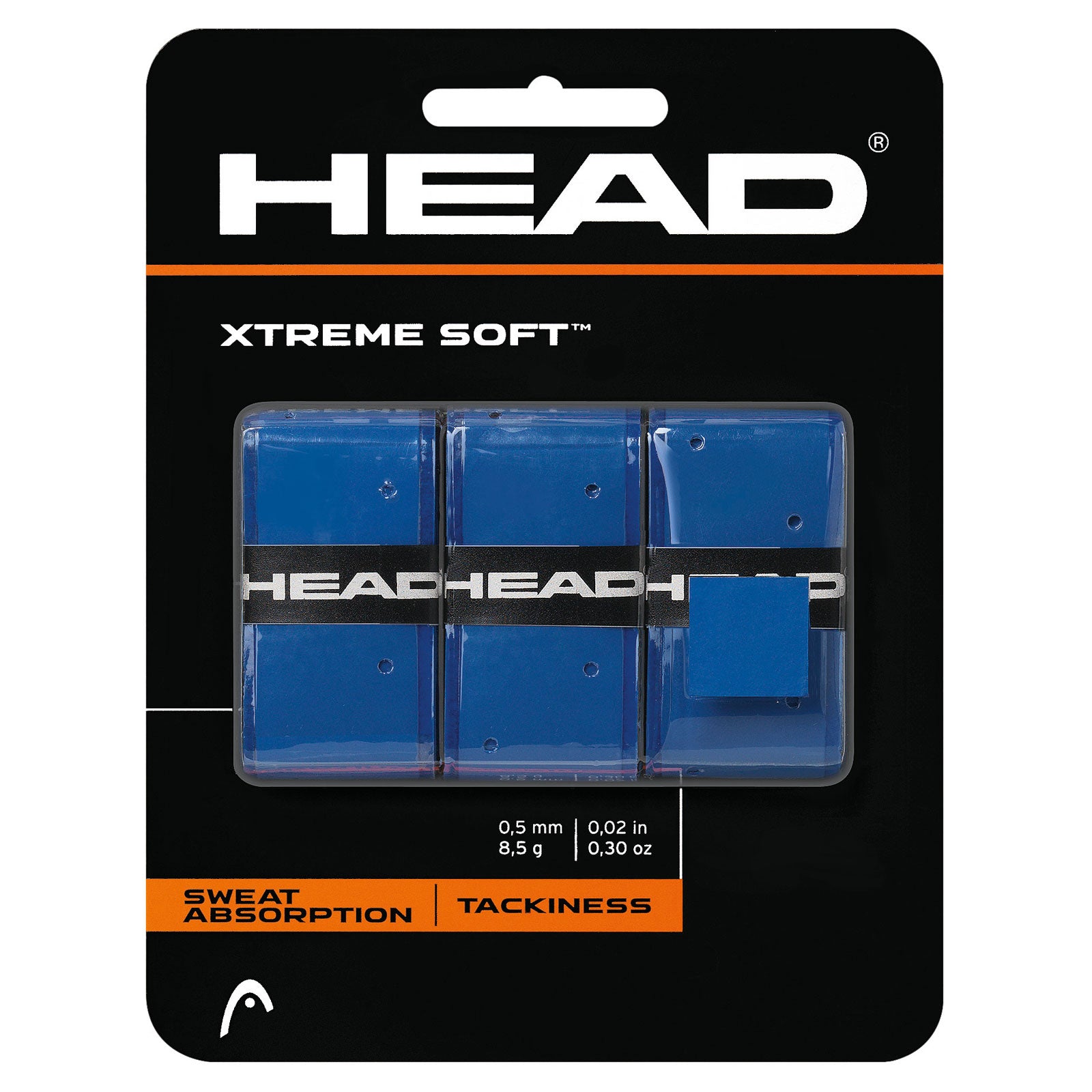 Xtreme Soft Overgrip Tennis Racket Grip - 3 Pack (Blue) | Non-Slip Sweat Absorbent Cushion | Perfect for Tennis, Badminton, Squash & Racquetball Players