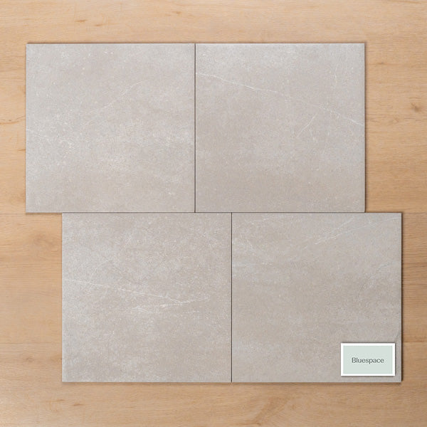 Premium Burleigh Silver Matt Cushioned Edge Porcelain Tile 300x300mm - Non-Slip Bathroom & Kitchen Flooring, Durable Wall Tiles for Home Renovation