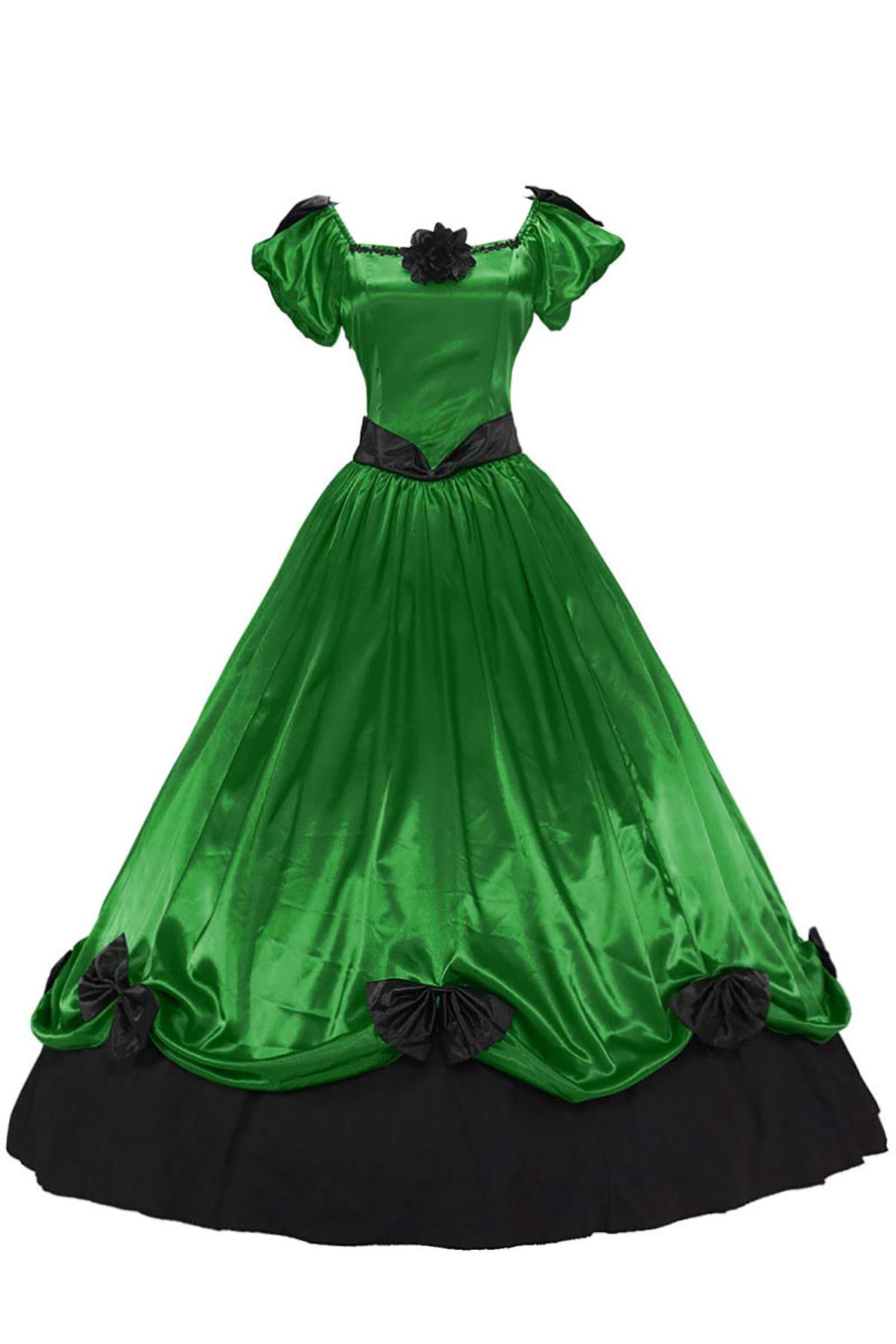 Victorian Southern Belle Ball Gown - Elegant Period Princess Dress with Puff Sleeves for Formal Events, Cosplay, Historical Reenactments & Themed Parties