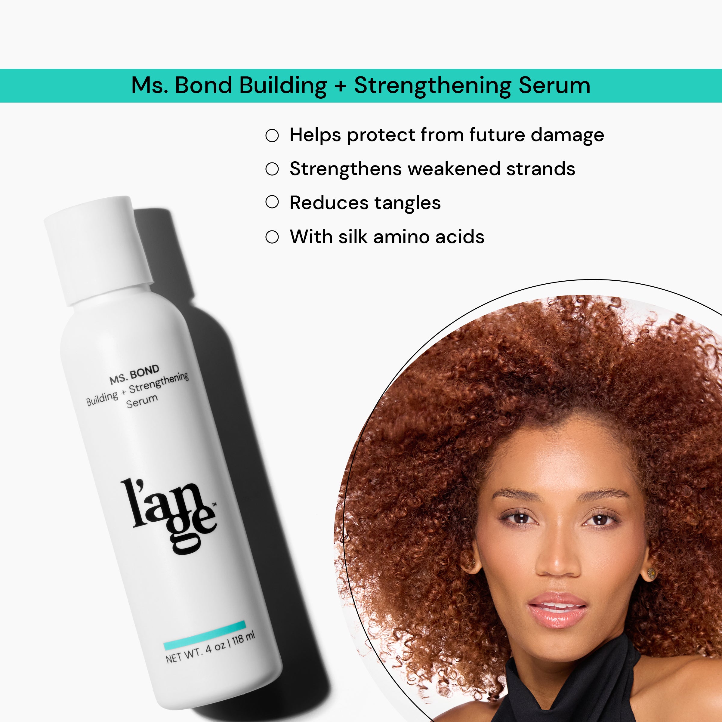 Ms. Bond Building & Strengthening Hair Serum for Damaged Hair - Repair, Nourish & Protect for Healthy, Shiny Hair - Perfect for Daily Use & Salon Treatments