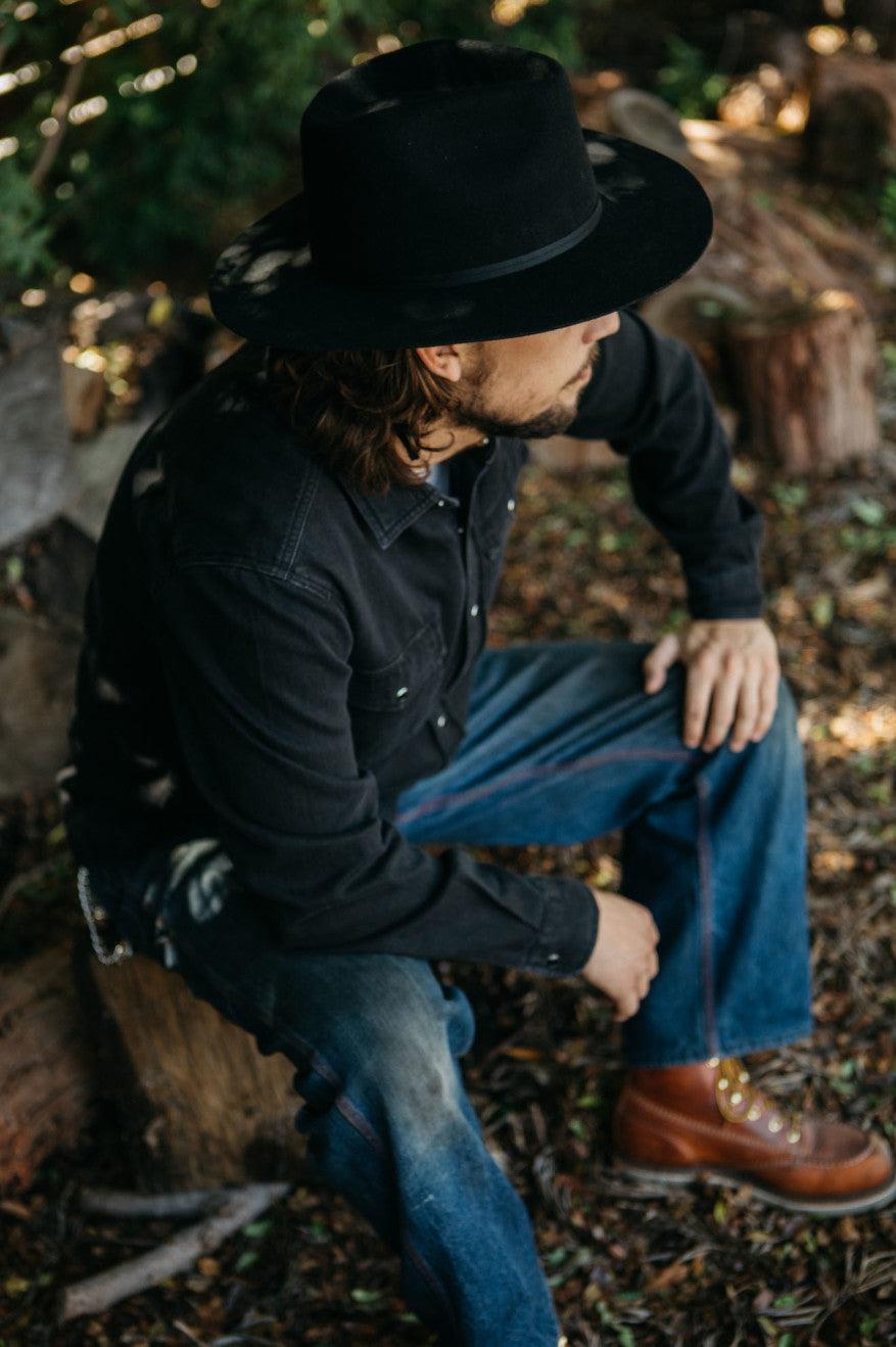 Authentic Cohen Cowboy Hat - Classic Black Western Hat for Men & Women | Perfect for Rodeo, Country Music Festivals & Outdoor Adventures