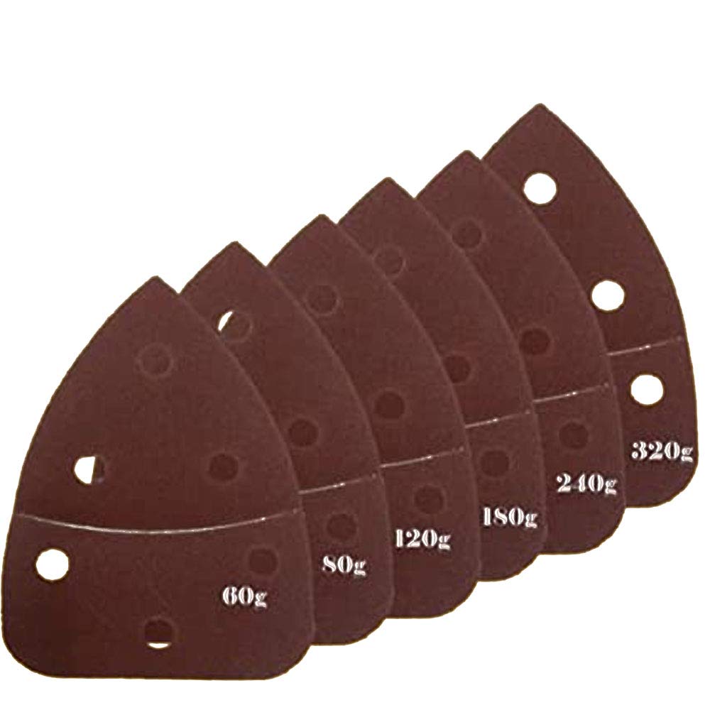 60 Grit Hook & Loop Sandpaper Assortment - 60X Mouse Detail Sander Sanding Paper (5.5