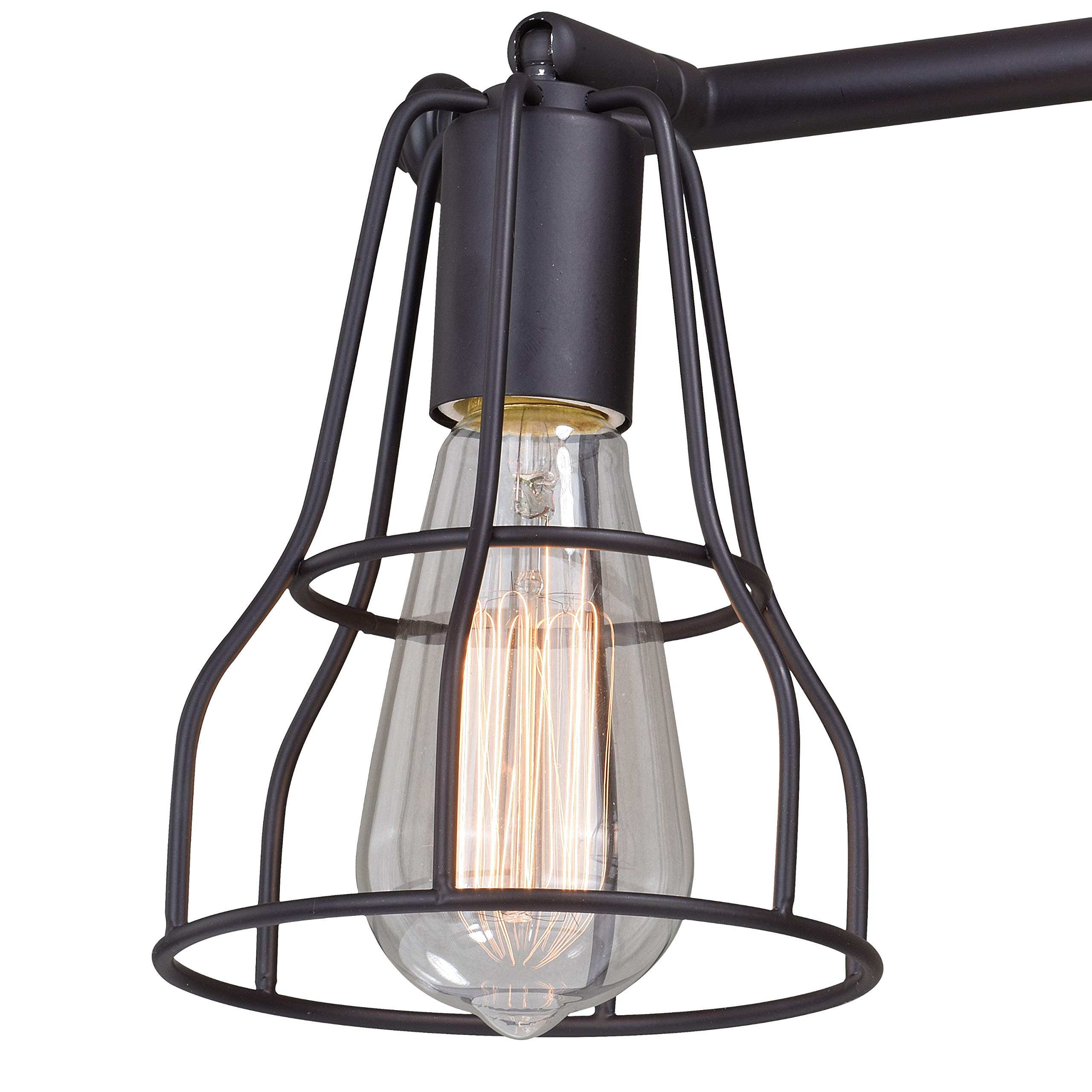 Clybourn 2-Light Bronze Adjustable Wire Cage Bathroom Vanity Light Fixture - Perfect for Modern Farmhouse, Industrial Style Bathrooms & Powder Rooms