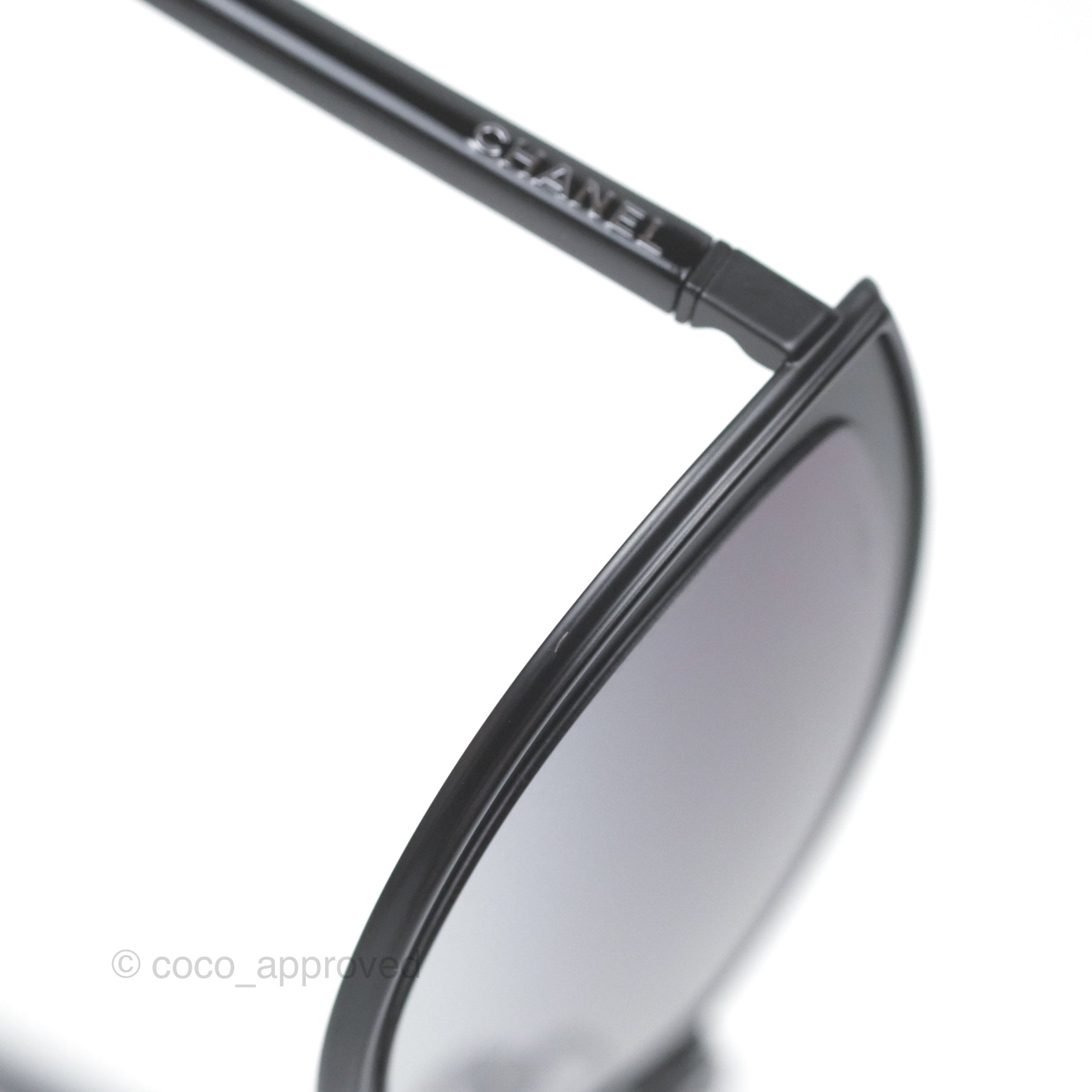 Chanel Cat Eye Sunglasses for Women - Matte Black UV Protection Fashion Shades - Perfect for Beach, Driving & Outdoor Activities