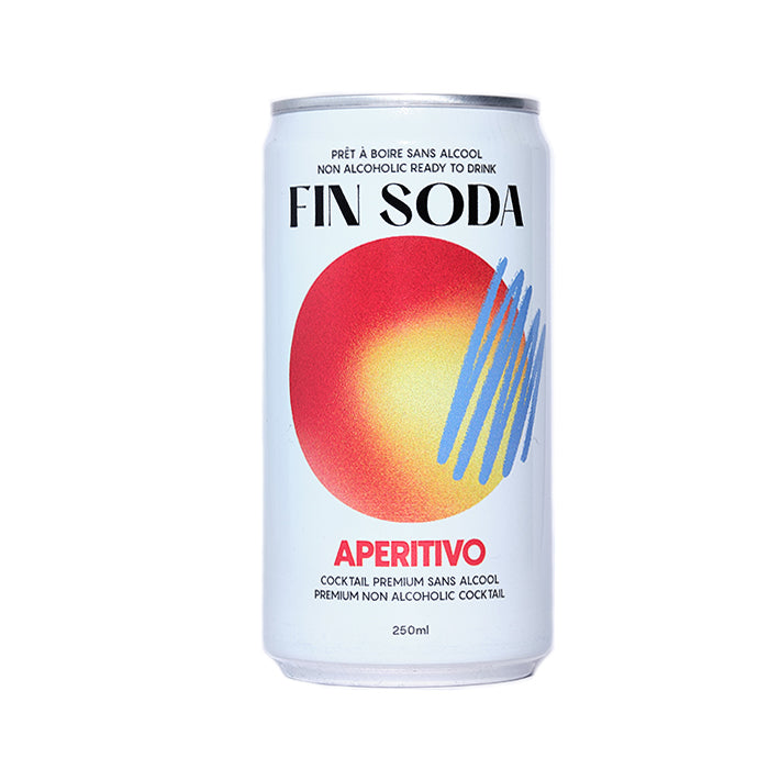 Fin Soda Aperitivo Non-Alcoholic Italian Drink - 250ml Bottle | Perfect for Cocktails, Mocktails & Refreshing Summer Beverages