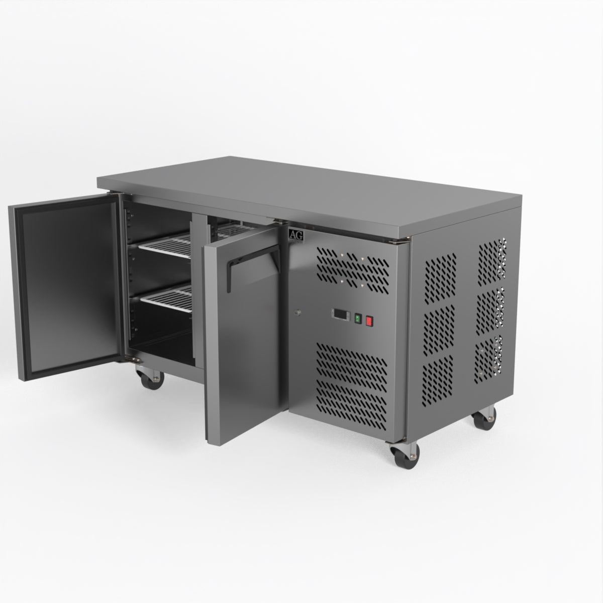 Commercial Under Counter Freezer - 2 Door Worktop Freezer 700mm Depth for Restaurants, Cafes & Food Service Businesses