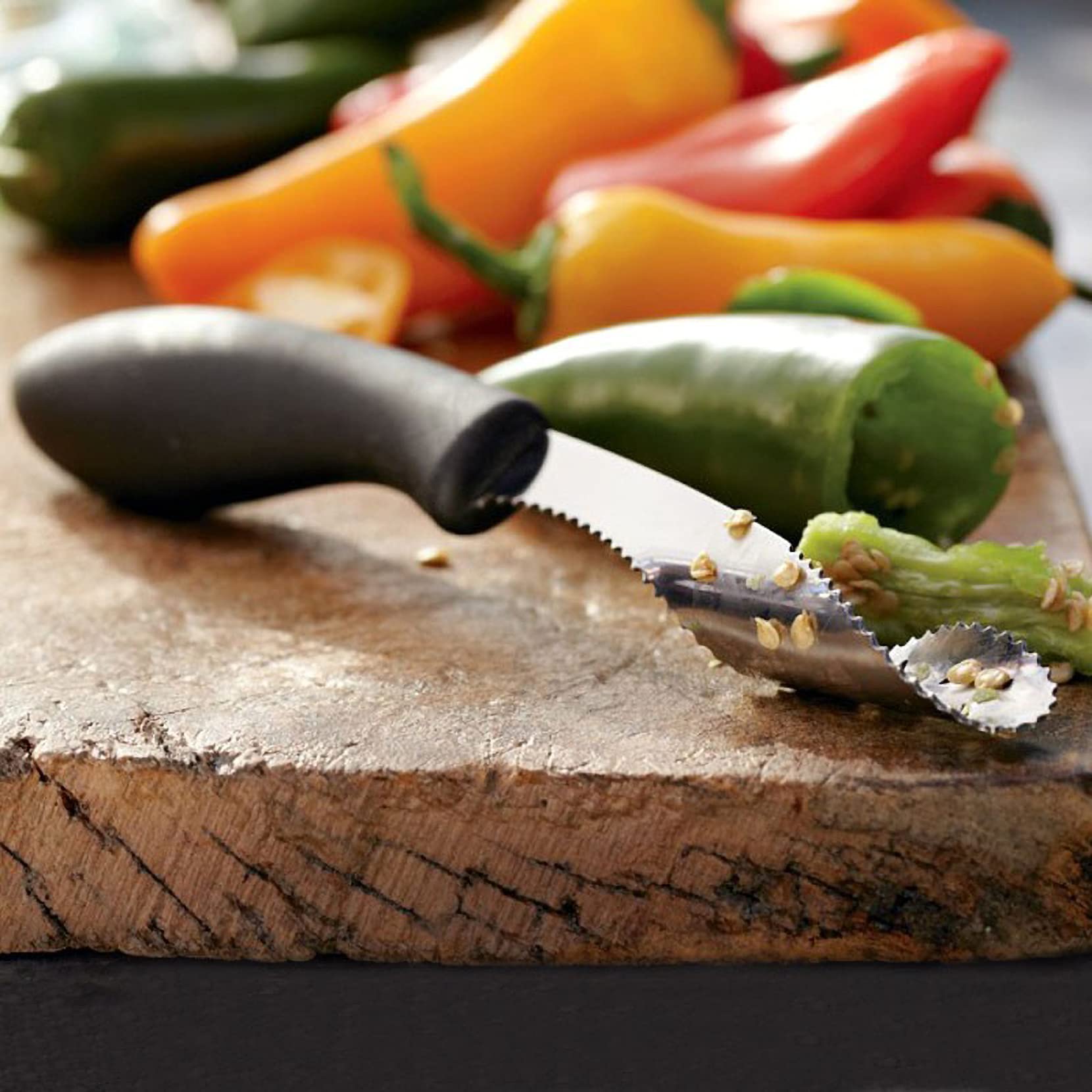 18 Holes Stainless Steel Jalapeno Grill Rack with Wooden Handle - Professional Pepper Corer Tool for BBQ, Smoker & Oven - Perfect for Grilling Vegetables, Making Stuffed Peppers & Outdoor Cooking
