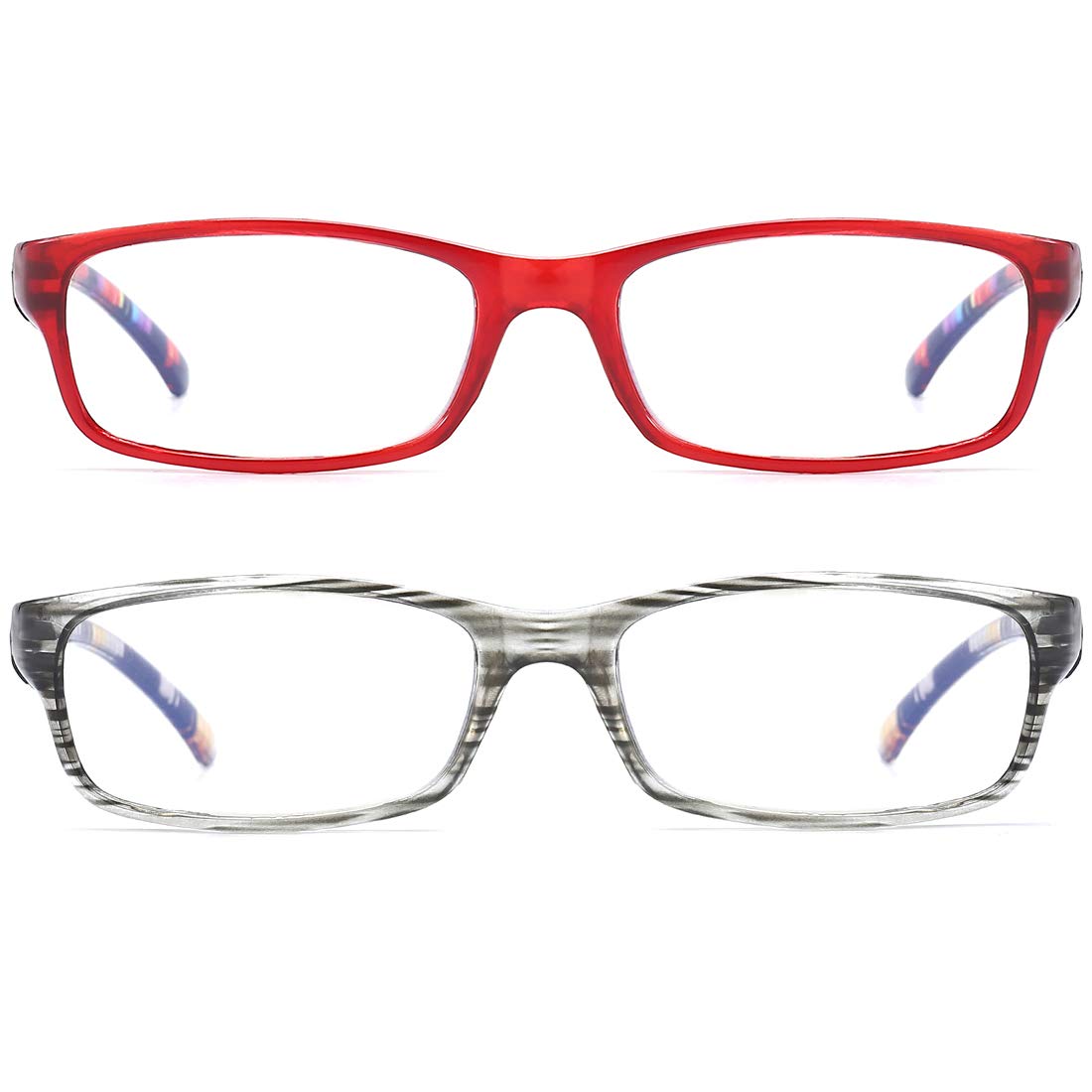Blue Light Blocking Reading Glasses for Women - 2 Pack Anti Glare Computer Glasses with Case (1.75 Magnification) - Reduce Eye Strain for Office Work & Screen Time