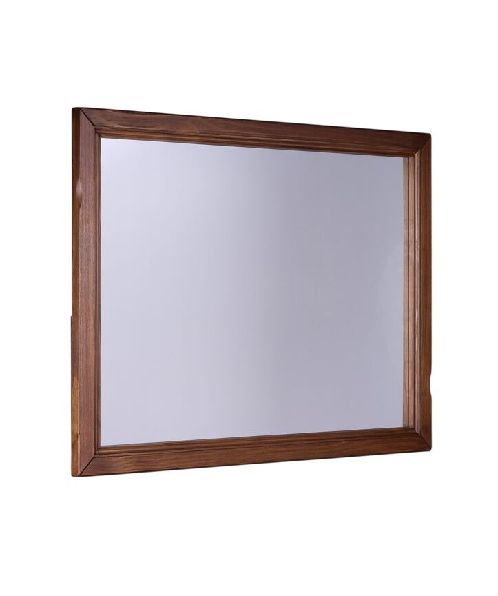 Camila Mirror - Rustic Brown Wooden Wall Mirror for Farmhouse, Living Room & Bedroom Decor