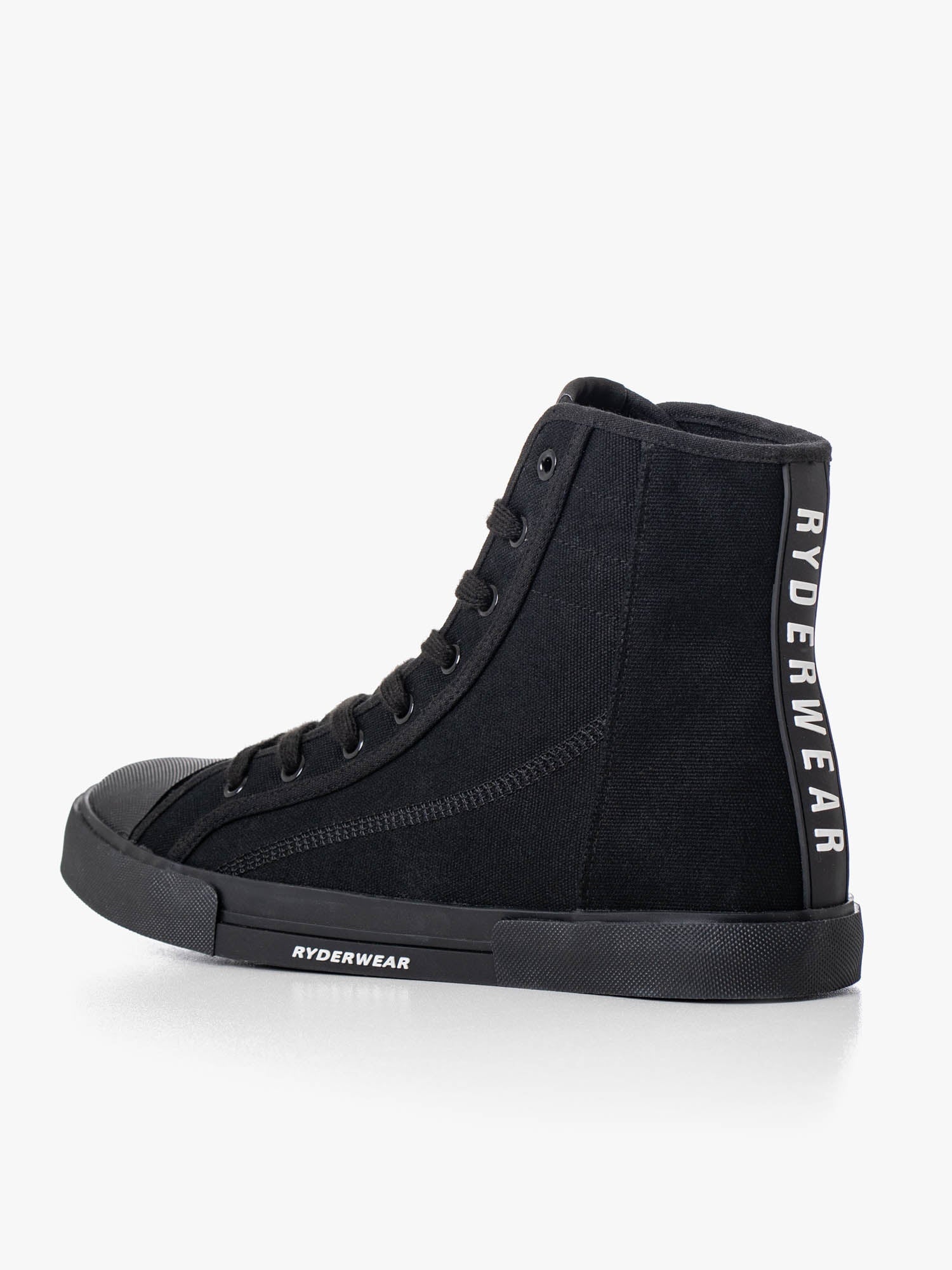 Vulcanized High Top Sneakers for Men - Black Canvas Skate Shoes for Casual Wear & Street Fashion