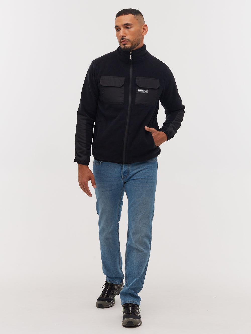 Anders Double Patch Pocket Zip Up Sherpa Jacket - Warm Fleece-Lined Winter Coat for Men & Women - Perfect for Outdoor Activities, Camping, and Casual Wear